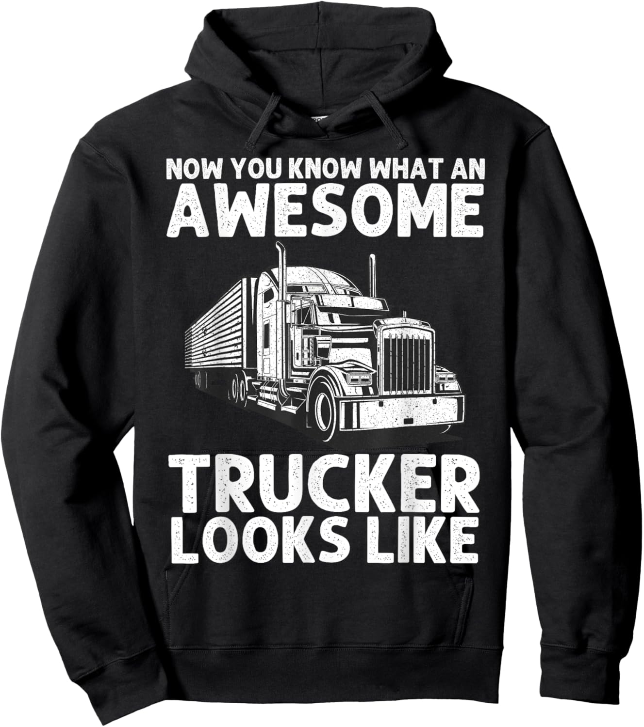 Best Truck Driver Art Dad Women Trucking CDL Trucker Hoodie - Hoodie | Black