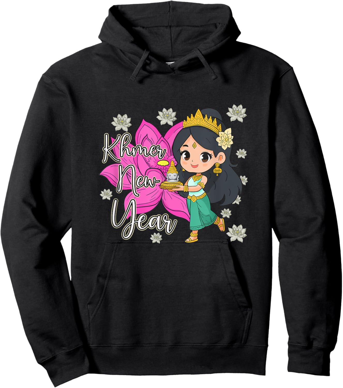 Cambodia Cambodian Happy Khmer New Year Hoodie - Hoodie | Black