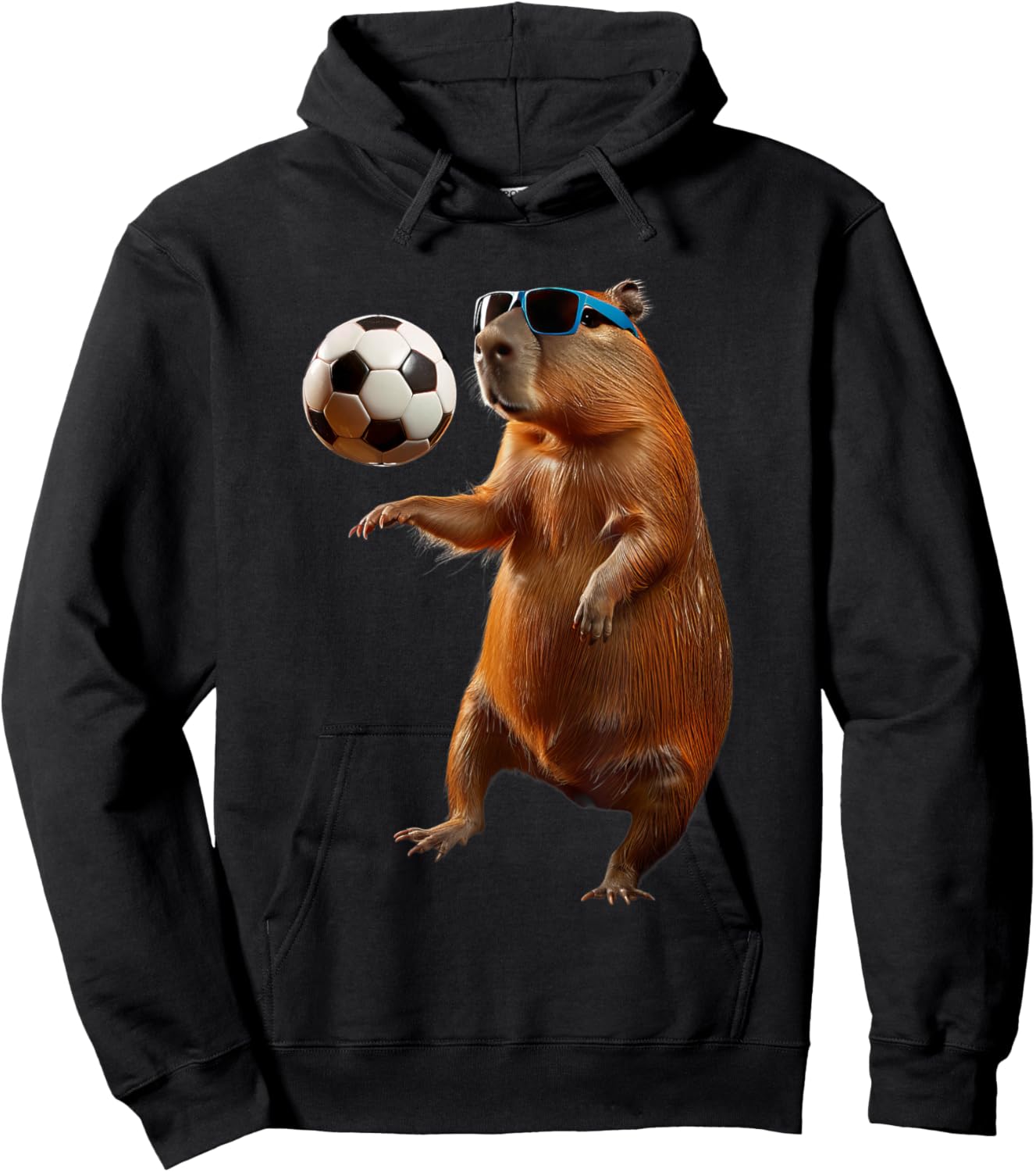 Capybara Soccer Hoodie - Hoodie | Black