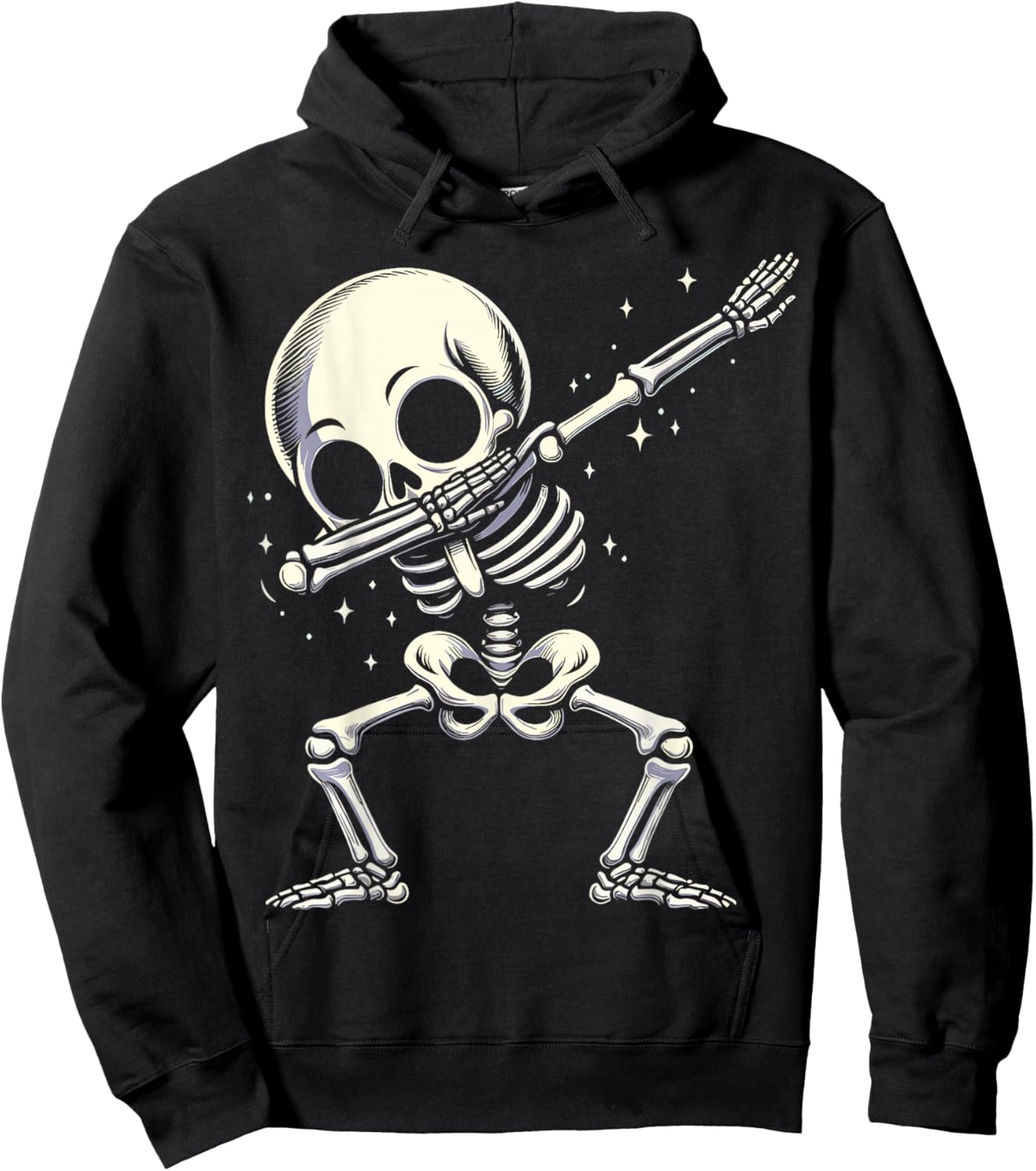 Halloween Dabbing Skeleton Skull Hoodie - Hoodie | Black