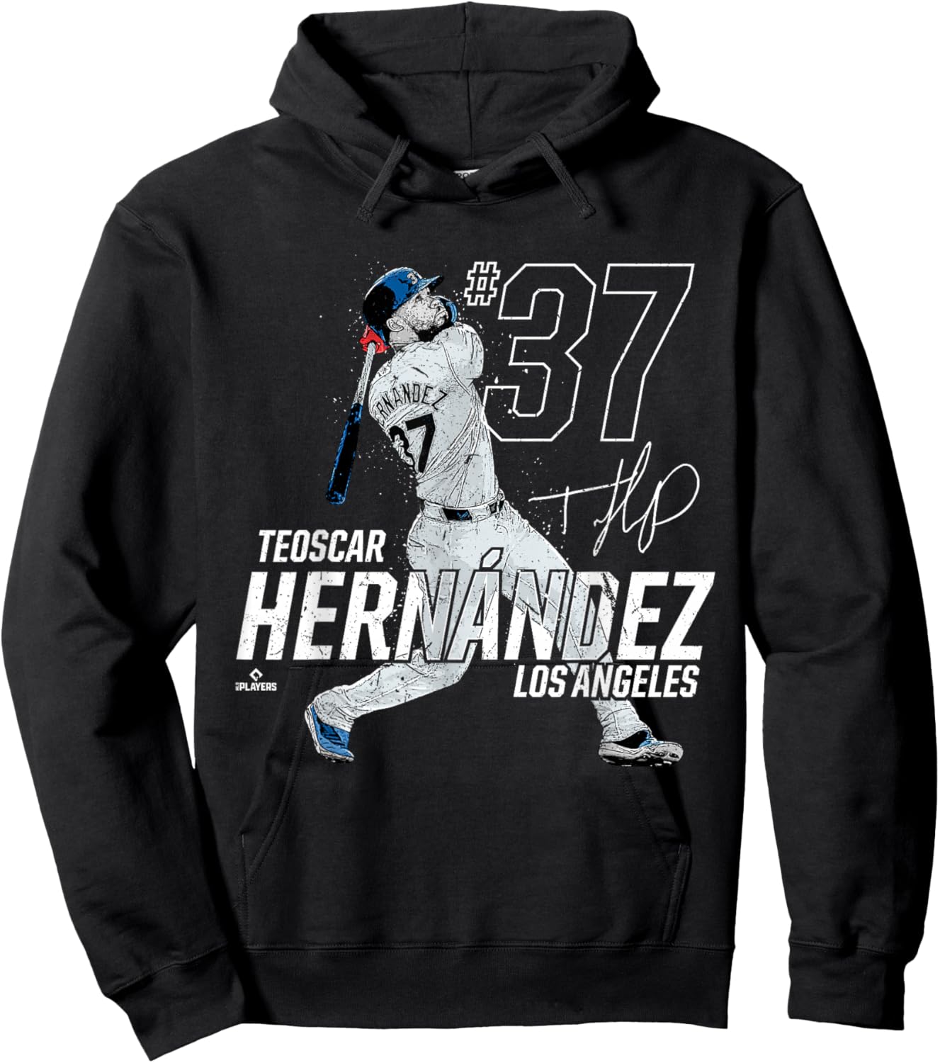 Dynamic Pose Teoscar Hernandez Los Angeles Baseball MLBPA Hoodie - Hoodie | Black