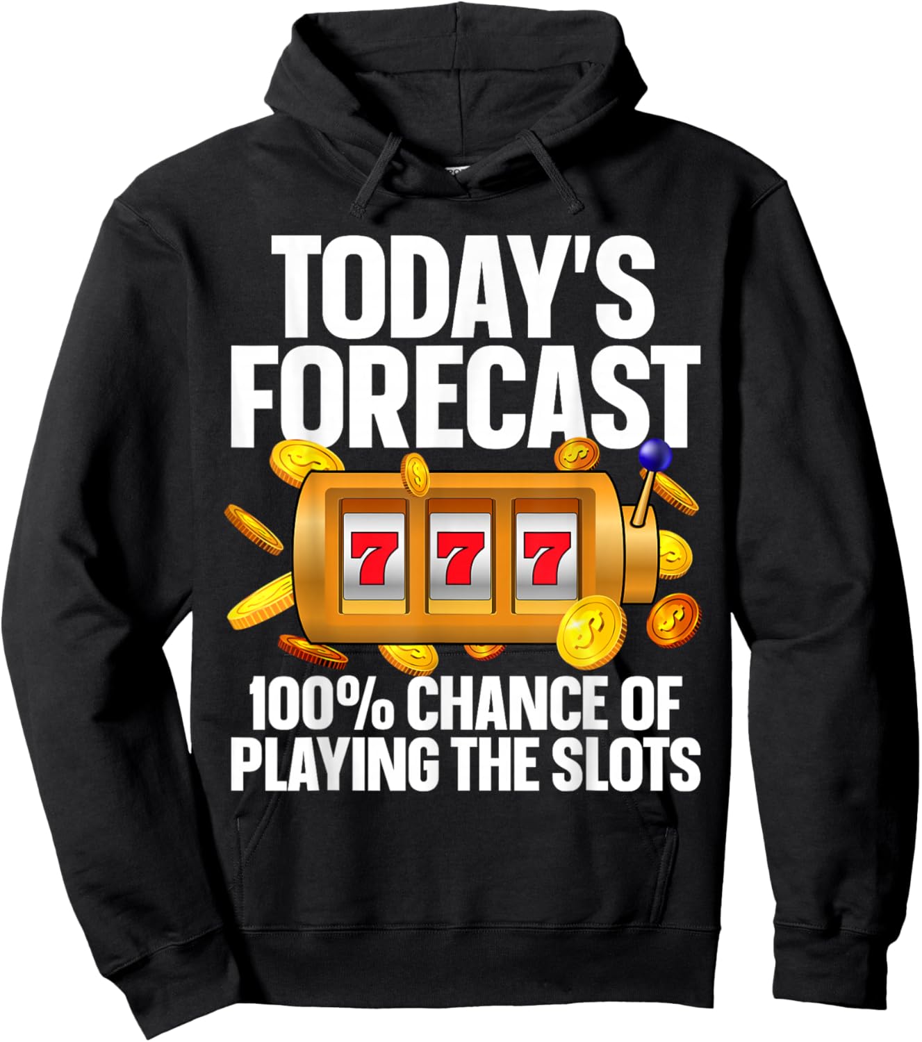Funny Slot Machine Design Women Casino Slot Machine Hoodie - Hoodie | Black