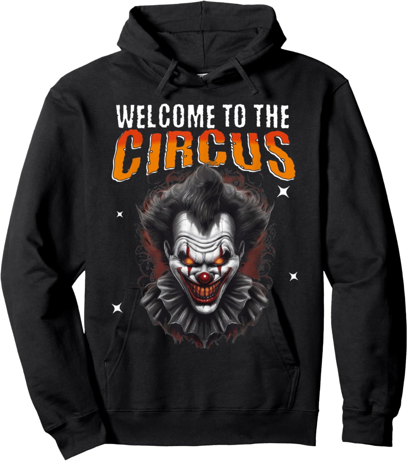 Halloween Scary Circus Clown Horror Costume Adult Top Hoodie - Hoodie | Black