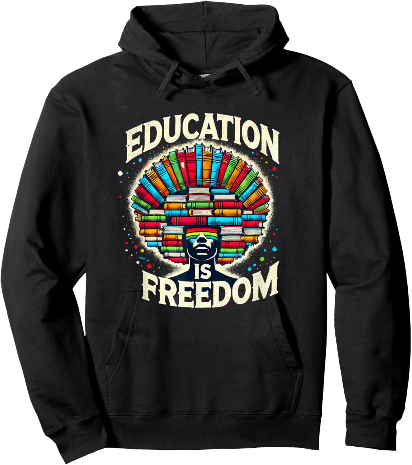 Education is freedom, Knowledge Power, Motivation,Book lover Hoodie - Hoodie | Black