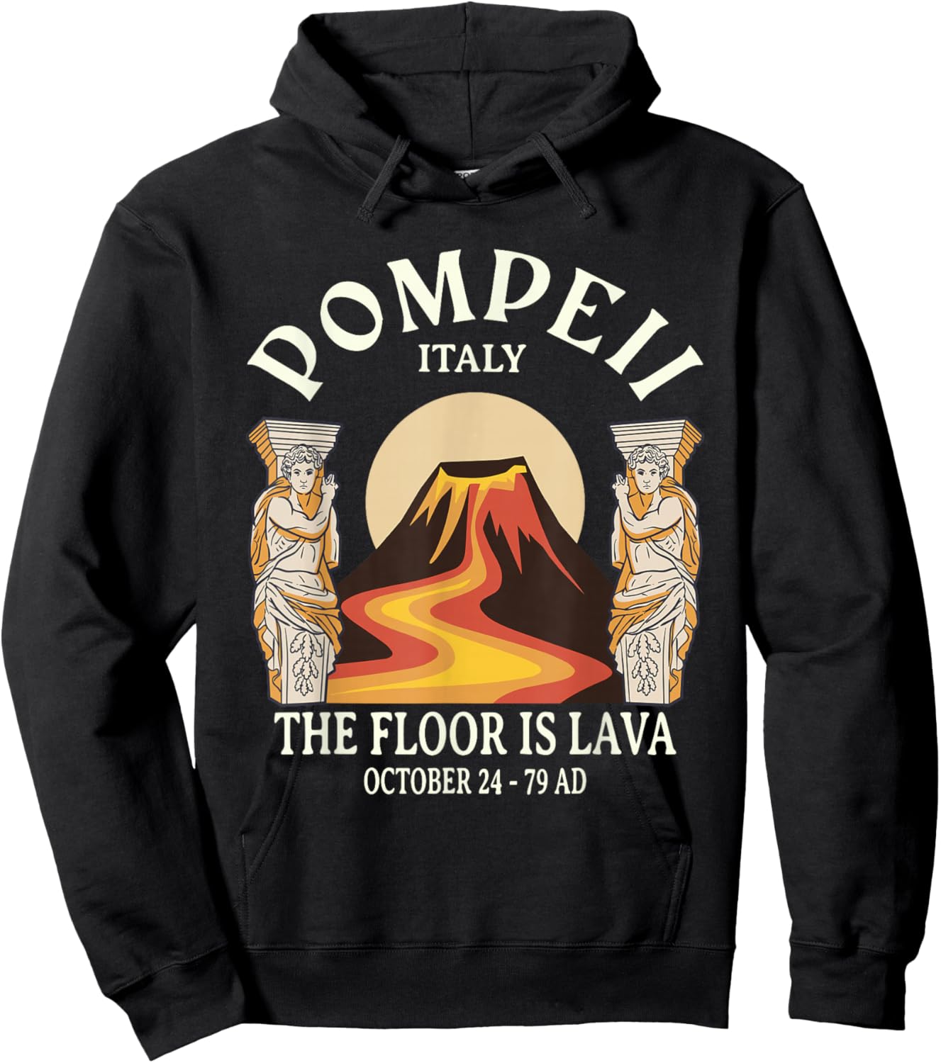 The Floor is Lava Pompeii Hoodie - Hoodie | Black