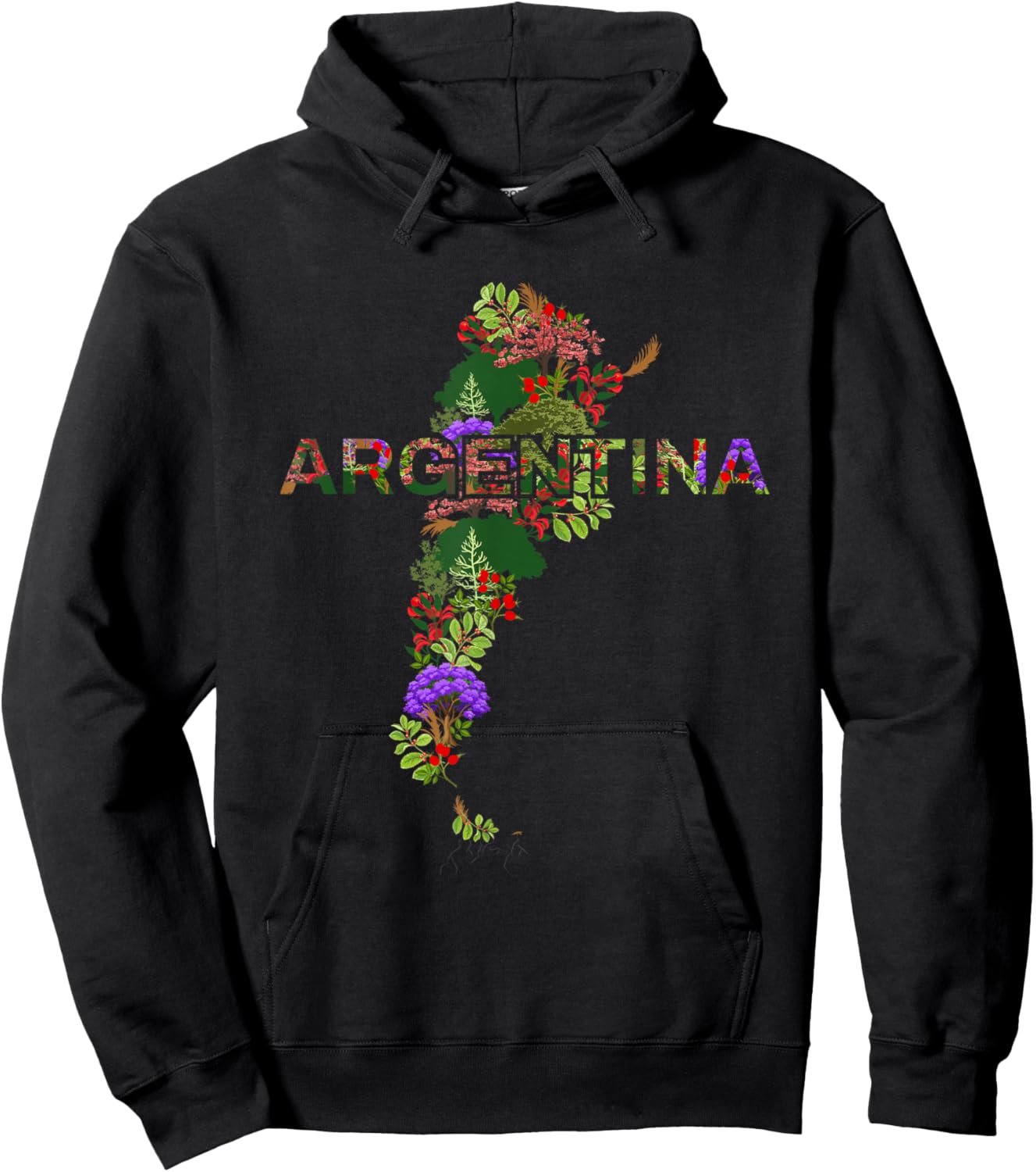 Argentina Botanical Map - Buenos Aires Souvenir Hoodie - Hoodie | Black
