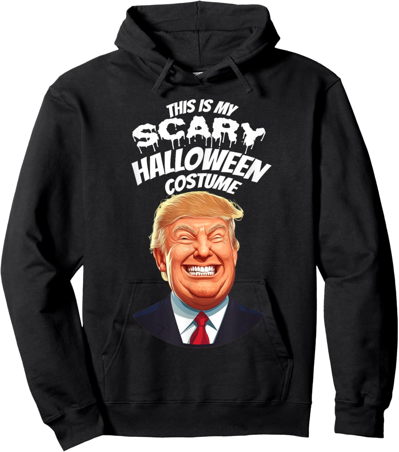 Funny Donald Trump Scary Halloween Gag President Costume Gag Hoodie - Hoodie | Black