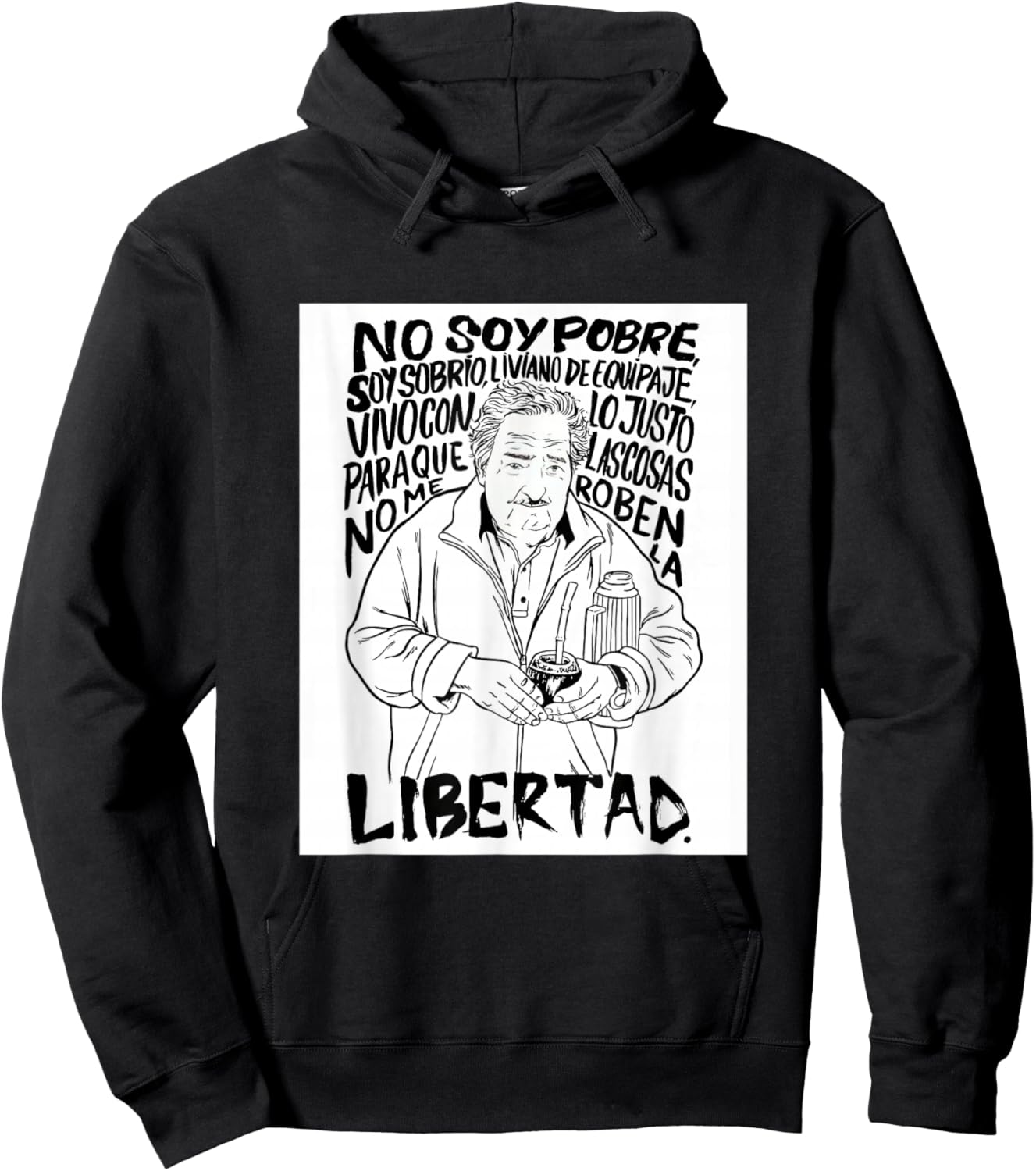 Pepe Mujica libertad Hoodie - Hoodie | Black