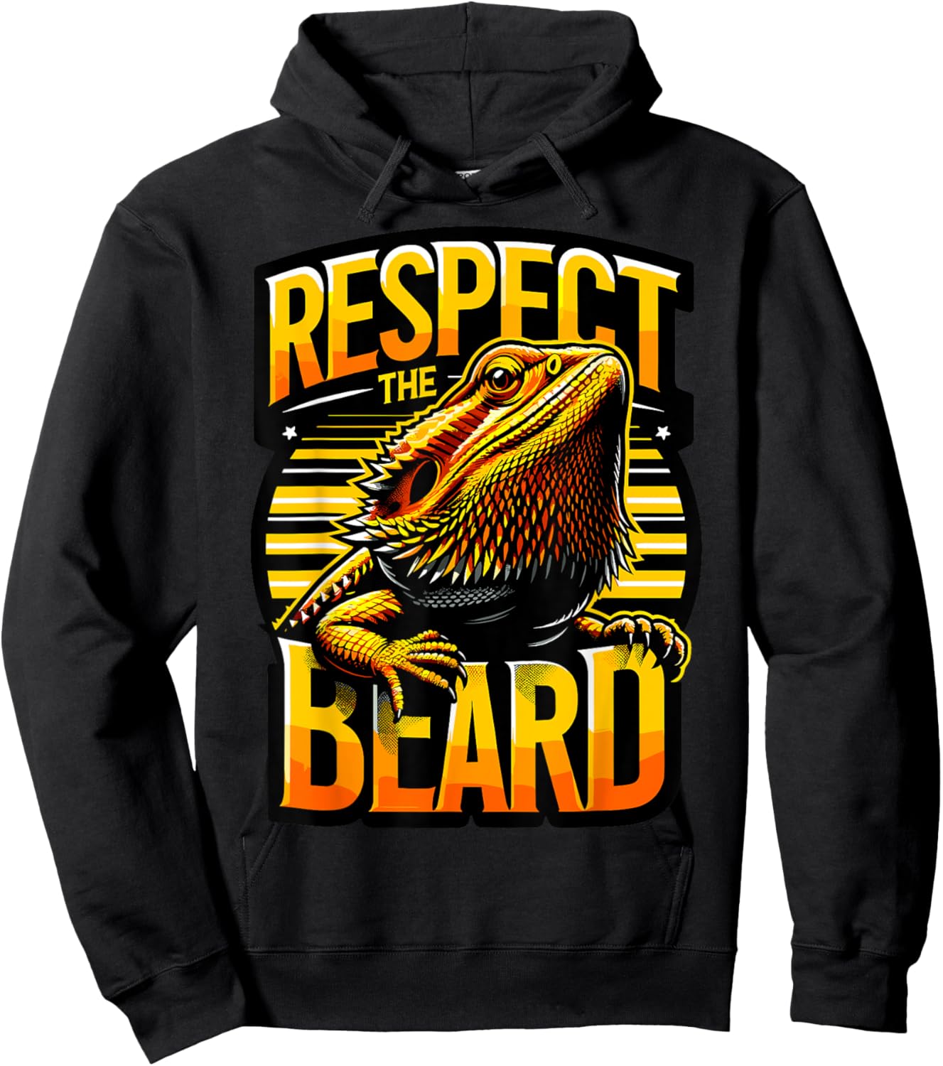 Bearded Dragon Respect the Beard Hoodie - Hoodie | Black