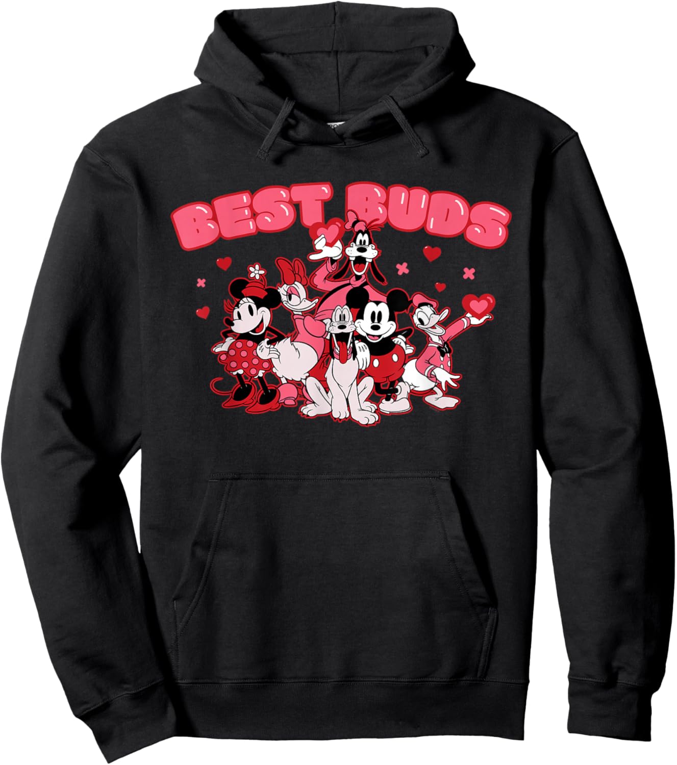 Disney Mickey & Friends Valentine's Day Best Buds Matching Hoodie - Hoodie | Black