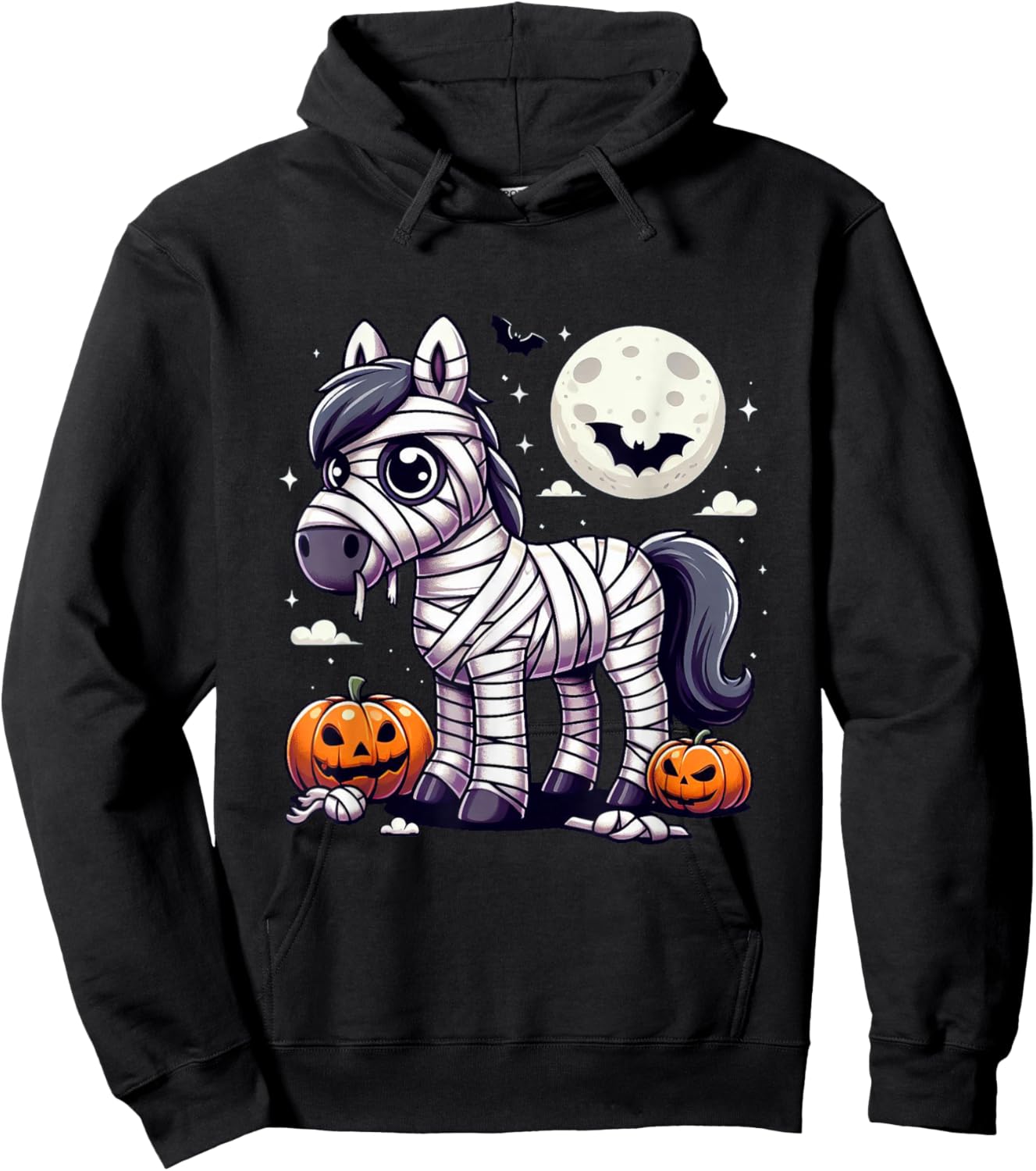 spooky Horse mummy Hoodie - Hoodie | Black
