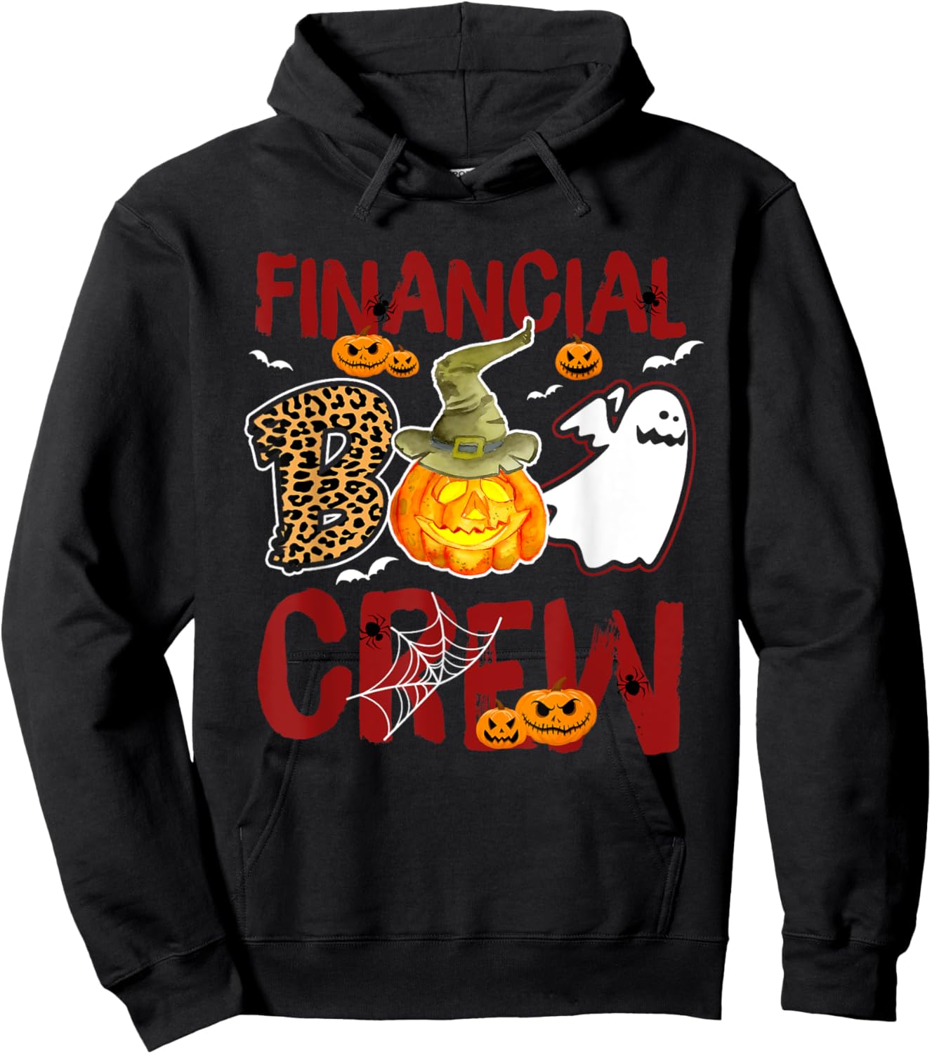 Financial Boo Crew Halloween Financial Aid Match Hoodie - Hoodie | Black