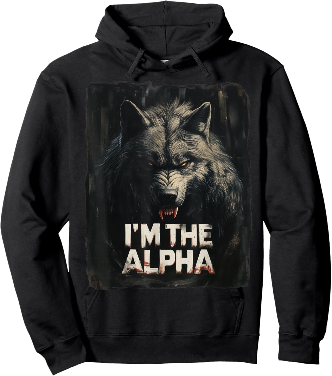 Cool I'm The Alpha Wolf Trendy Hoodie - Hoodie | Black
