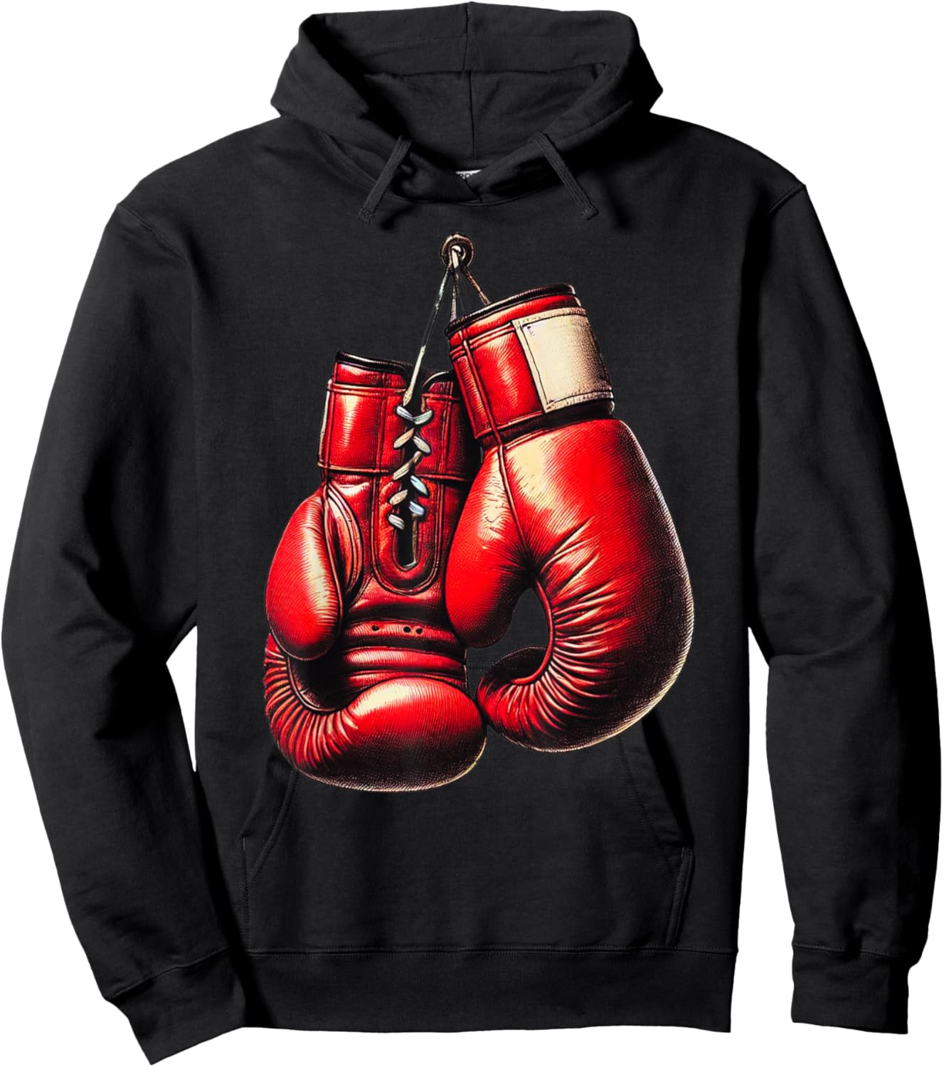 Boxing Gloves Red Boxing Sport Boxer Kickboxing Hoodie - Hoodie | Black
