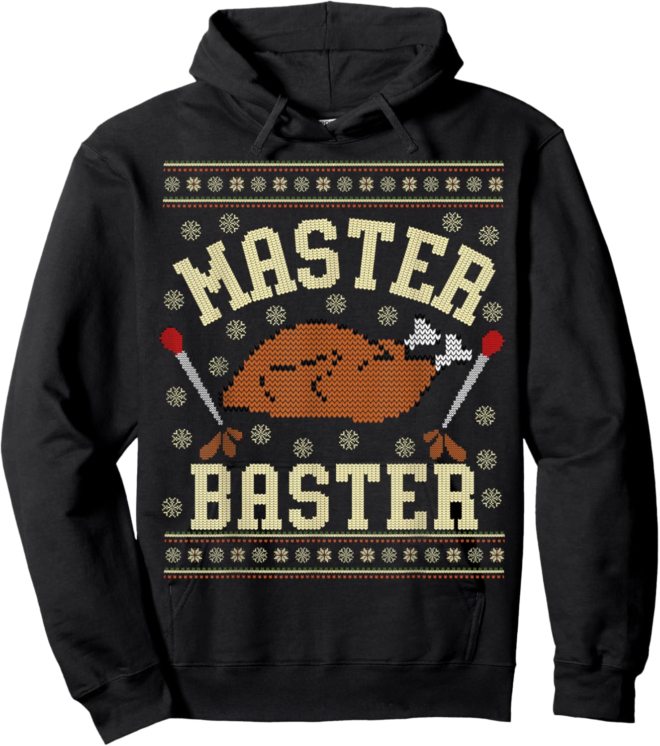 Master Baster Ugly Thanksgiving Sweater Dirty Inappropriate Hoodie - Hoodie | Black