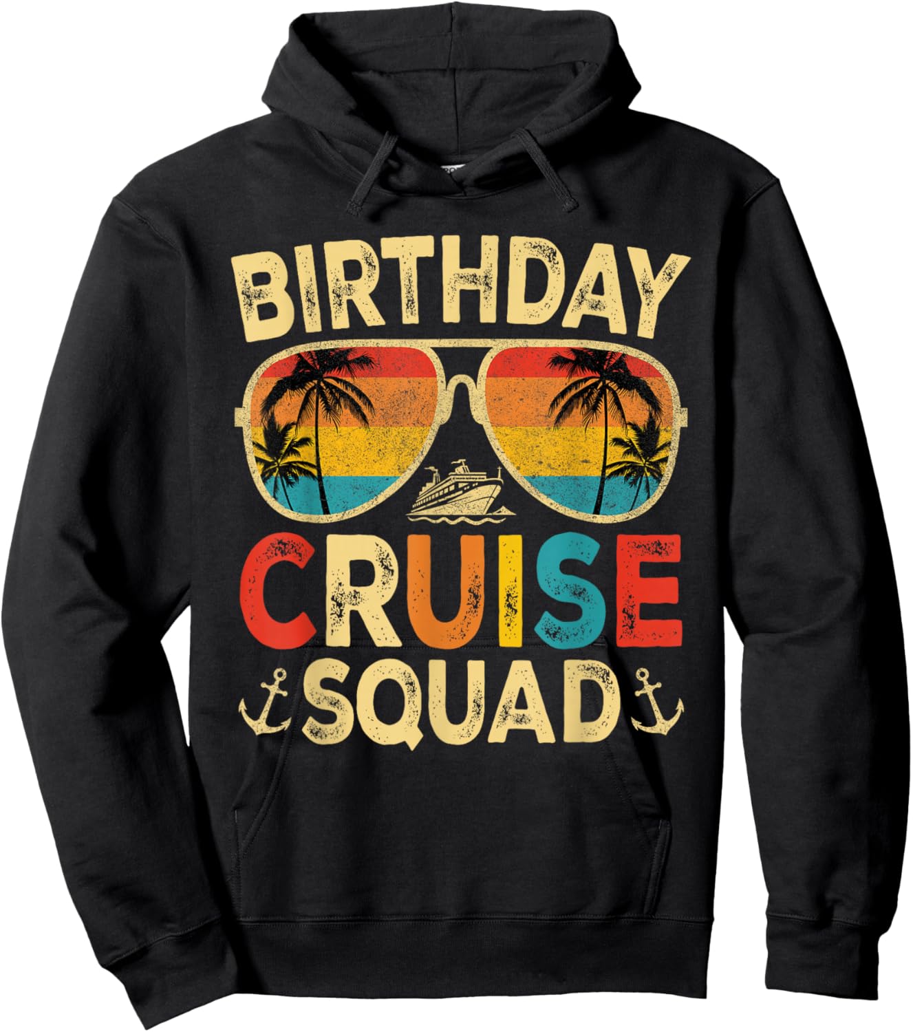 Birthday Cruise Squad Matching Birthday Cruising Vacation Hoodie - Hoodie | Black
