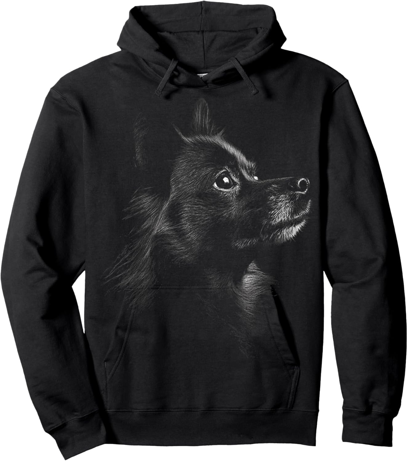 Schipperke Dog Motif Pet Art Schipperke Hoodie - Hoodie | Black