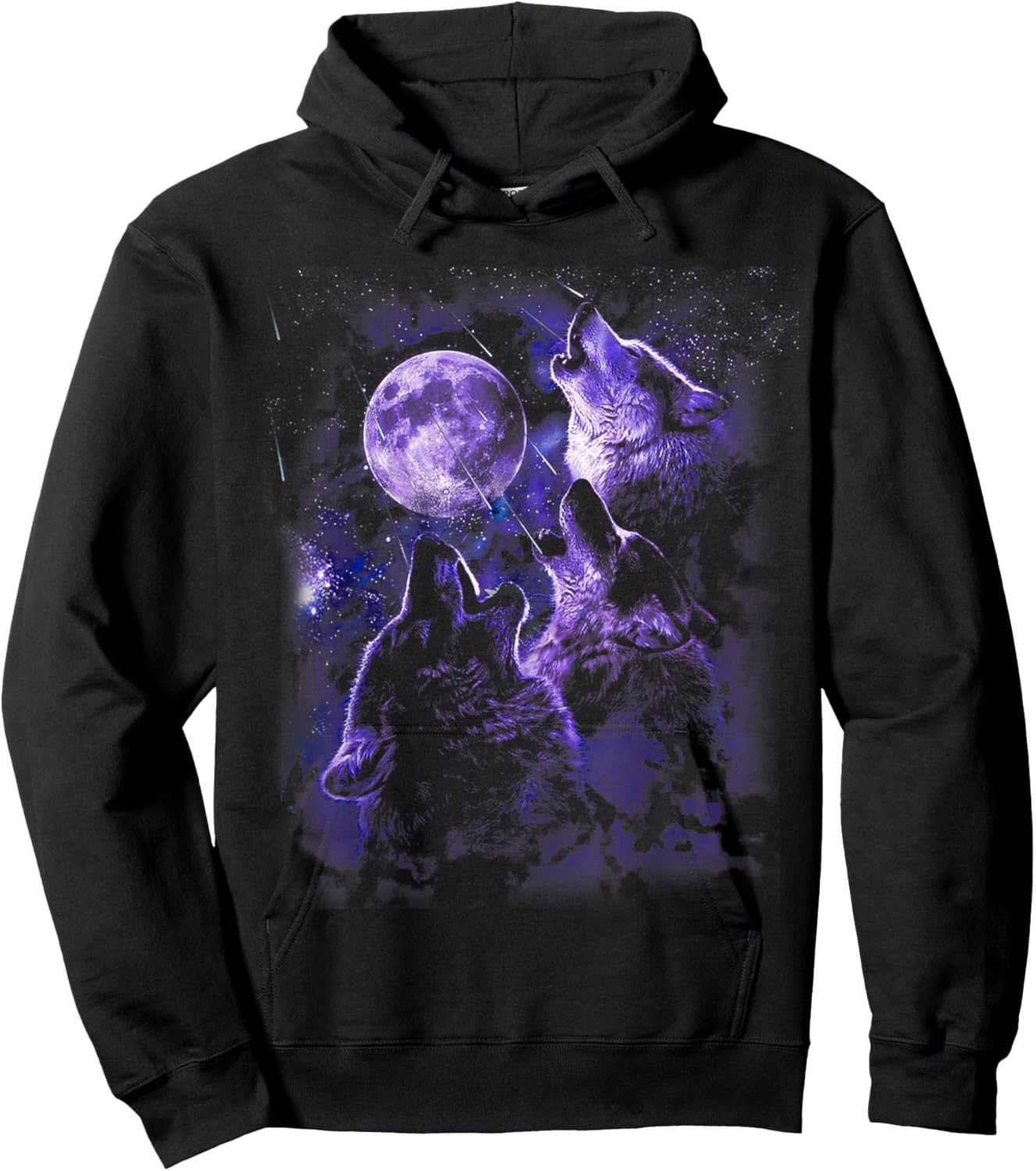 Wolf Howling At The Moon Wildlife Wolves Lovers Men Hoodie - Hoodie | Black