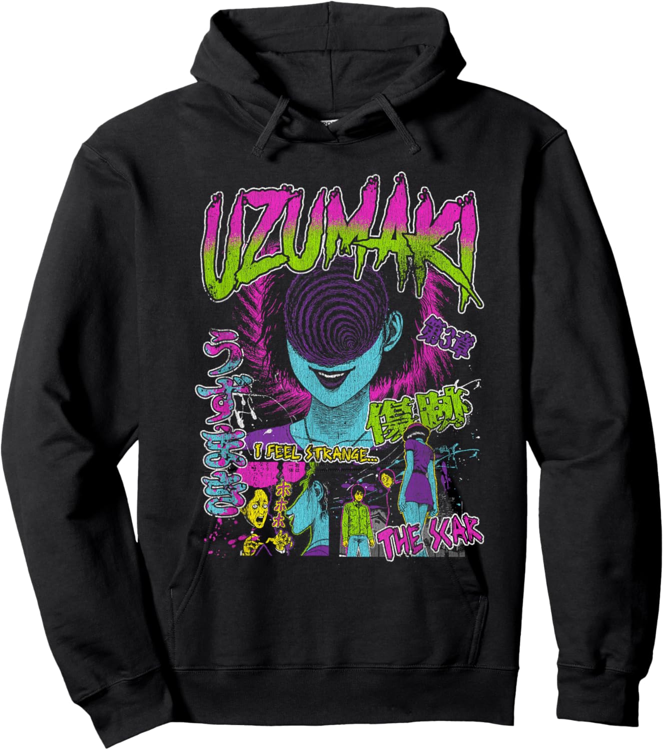 Uzumaki Junji Ito Spiral Girl Horror Manga Hoodie - Hoodie | Black
