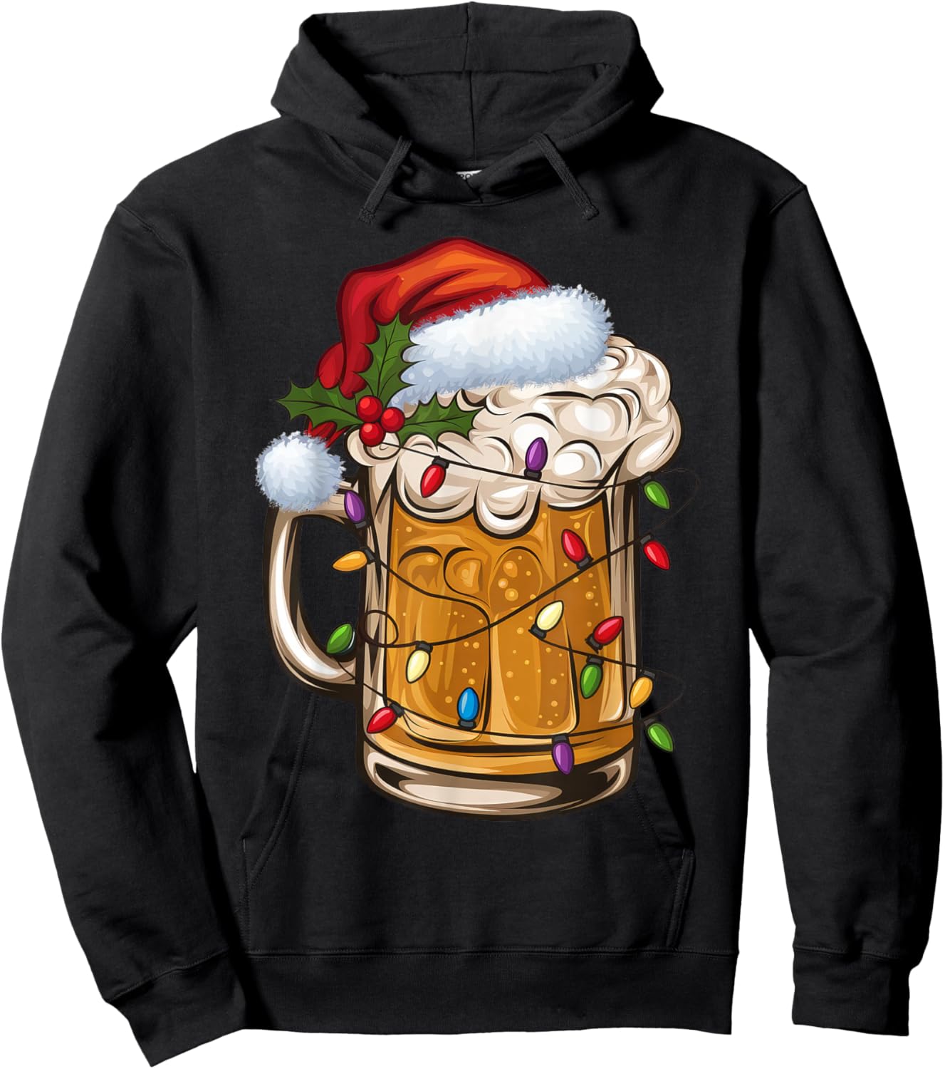 Xmas Christmas Beer Hoodie - Hoodie | Black