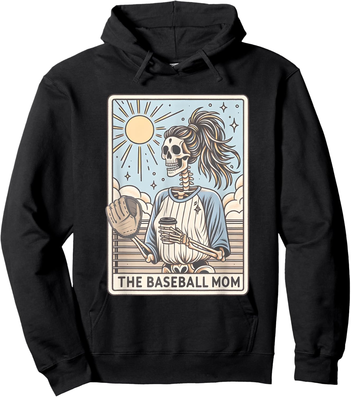 Funny Baseball Mom Halloween, Halloween Baseball Mama Hoodie - Hoodie | Black