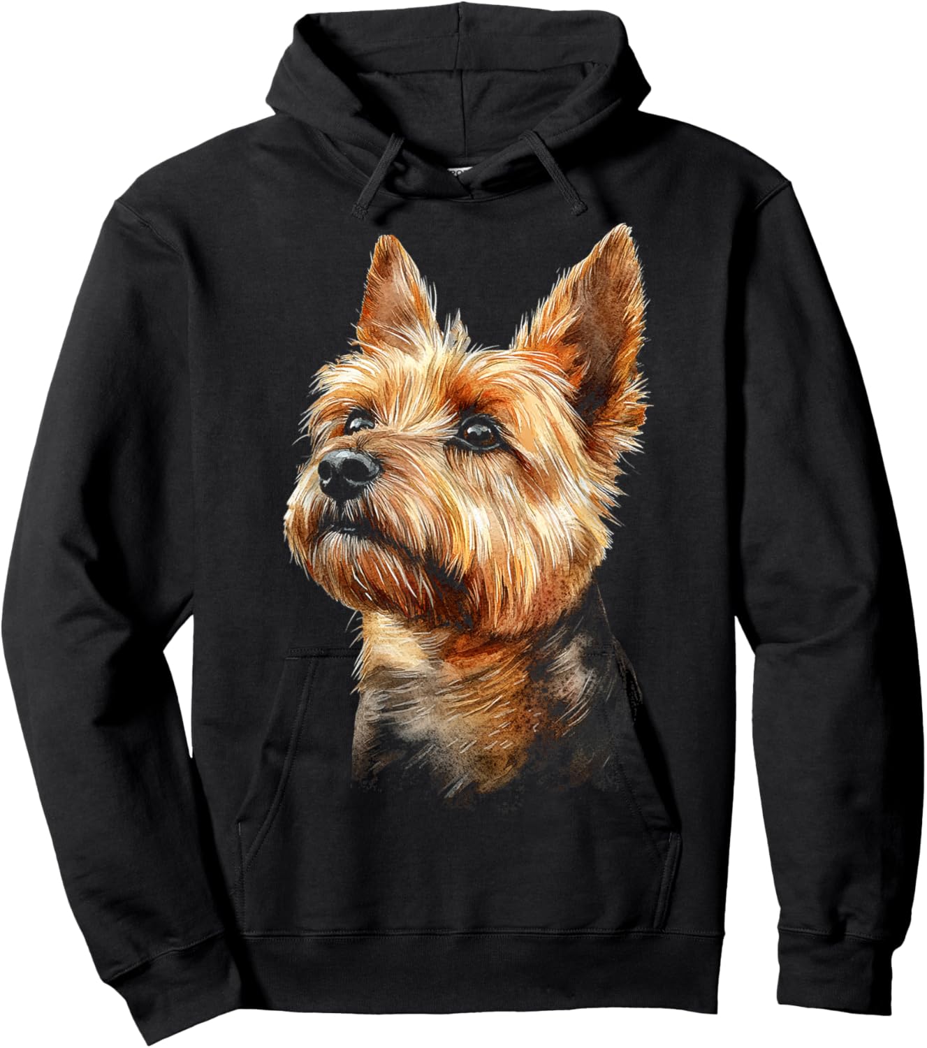 Norwich Terrier Dog Motif Pet Illustration Norwich Terrier Men Women Kids Hoodie - Hoodie | Black