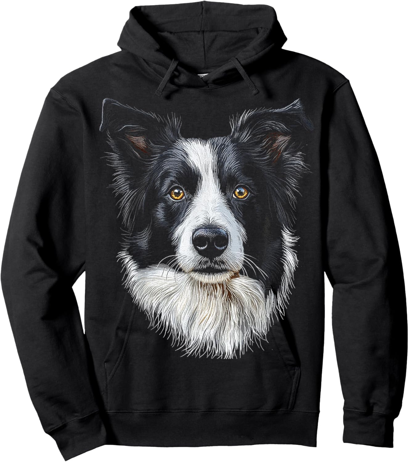 Border Collie Dog Motif Pet Mandala Border Collie Hoodie - Hoodie | Black