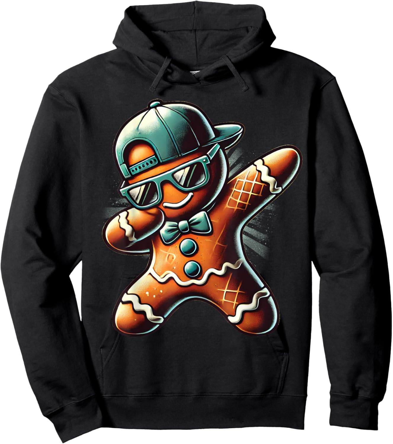 Cool Gingerbread Dabbing Funny Christmas Boys Kids Dab Dance Hoodie - Hoodie | Black