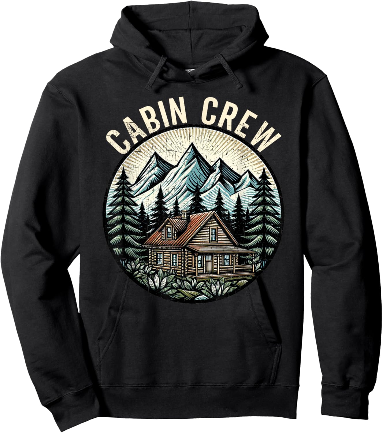 Cabin Crew Cabin Family Vacation Outdoor Nature Hoodie - Hoodie | Black