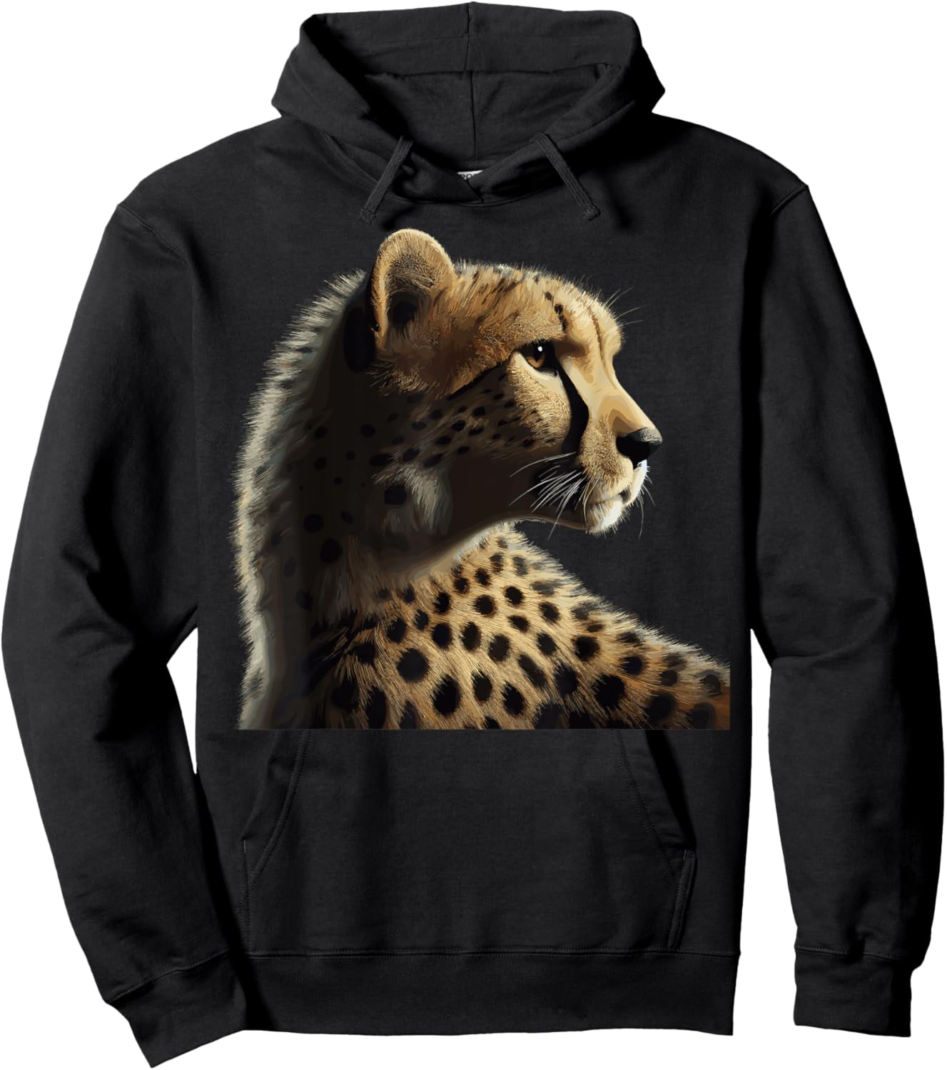 Leopard Cheetah Tiger Leopard Face Lion Cat Men Women Kids Hoodie - Hoodie | Black
