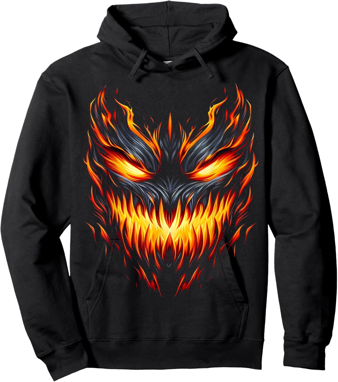 Jack o Lantern Scary Pumpkin Halloween Men Boys Kids Hoodie - Hoodie | Black