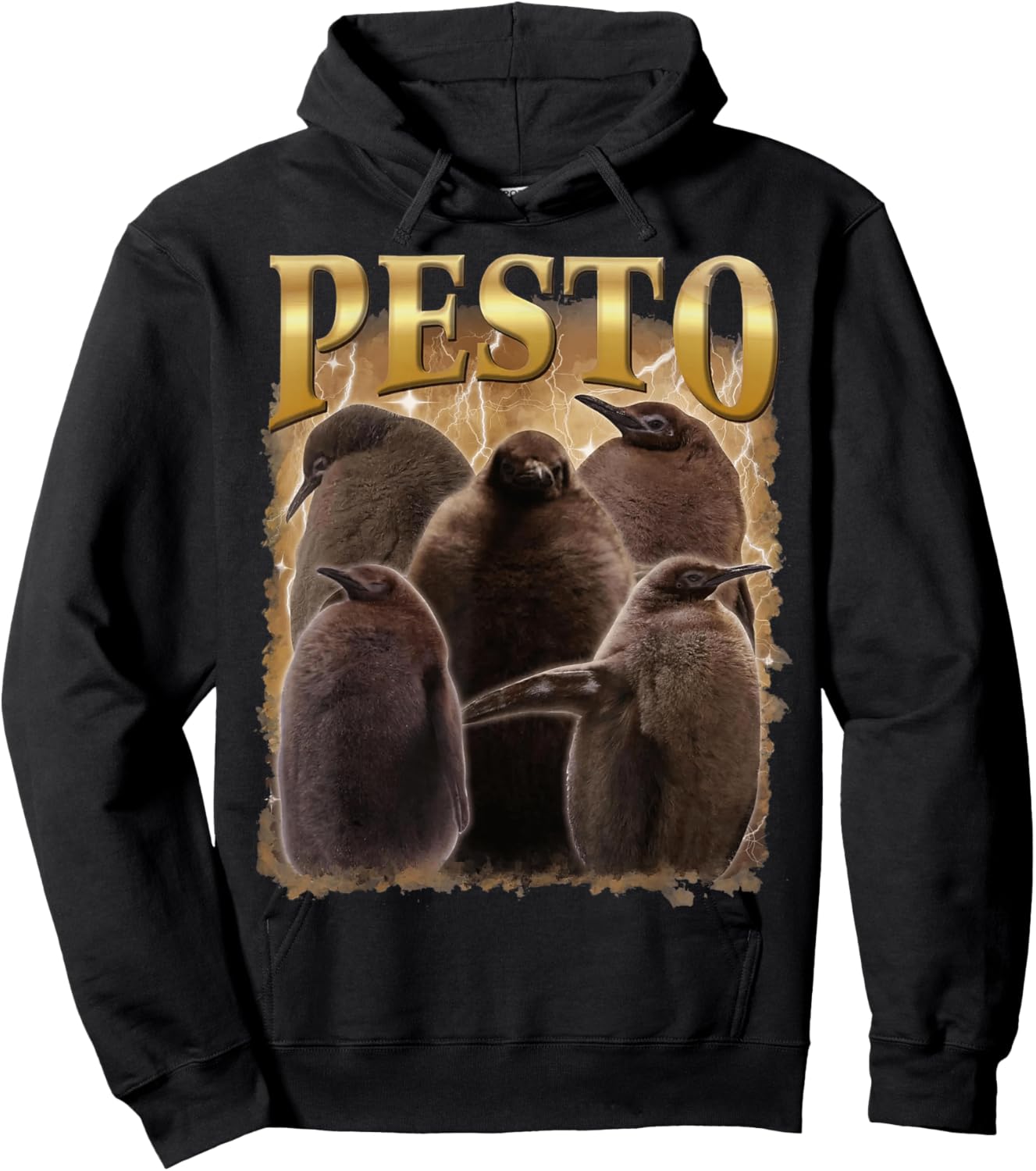 Cute Pesto The Penguin, Pesto Bootleg Black Short Sleeve Classic Fit , Small, -Kids Hoodie - Hoodie | Black