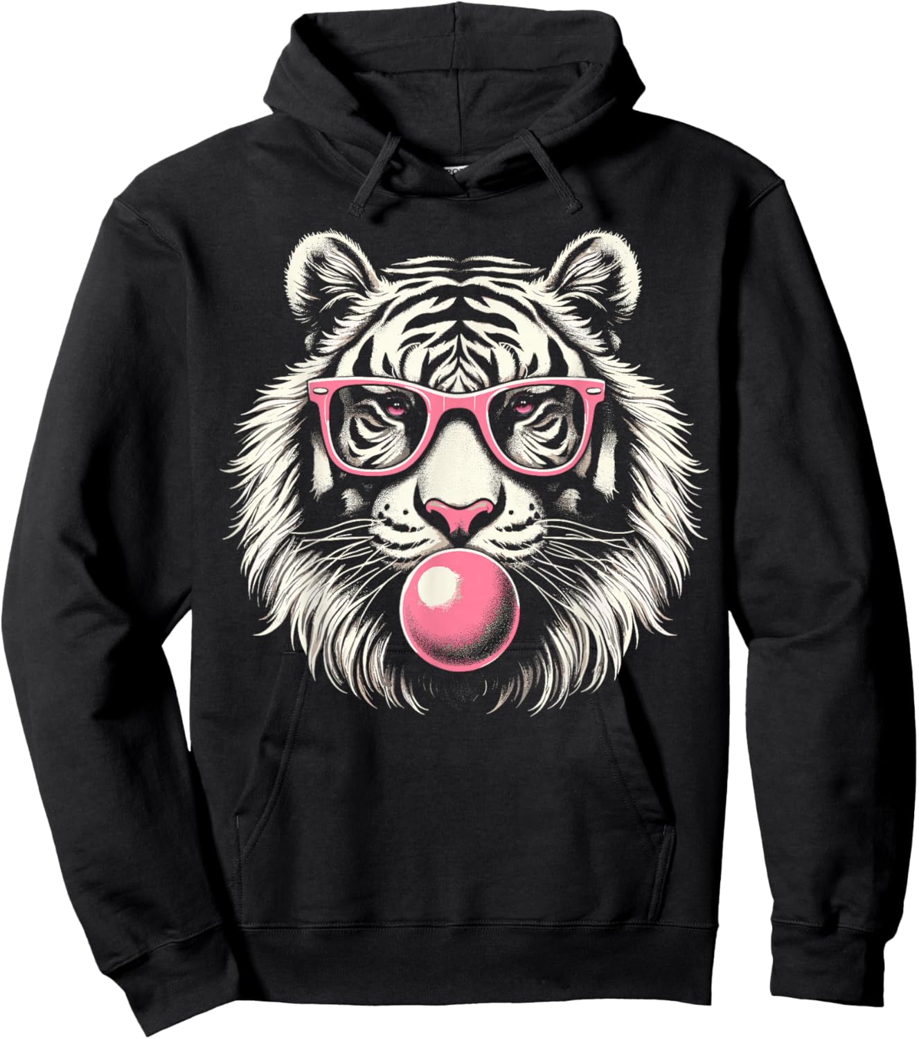 Tiger Face Animal Cute Tiger Hoodie - Hoodie | Black