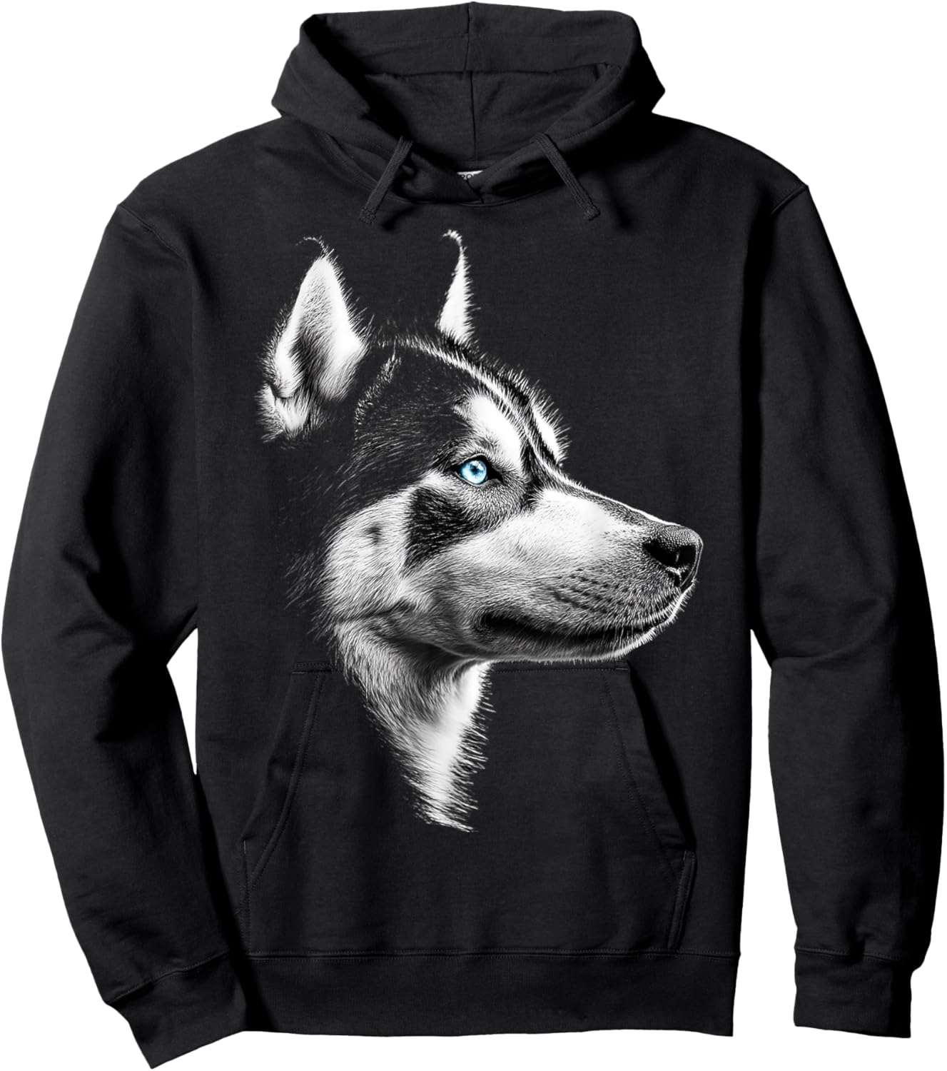 Siberian Husky Dog Motif Pet Artwork Siberian Husky Men Women Kids Hoodie - Hoodie | Black