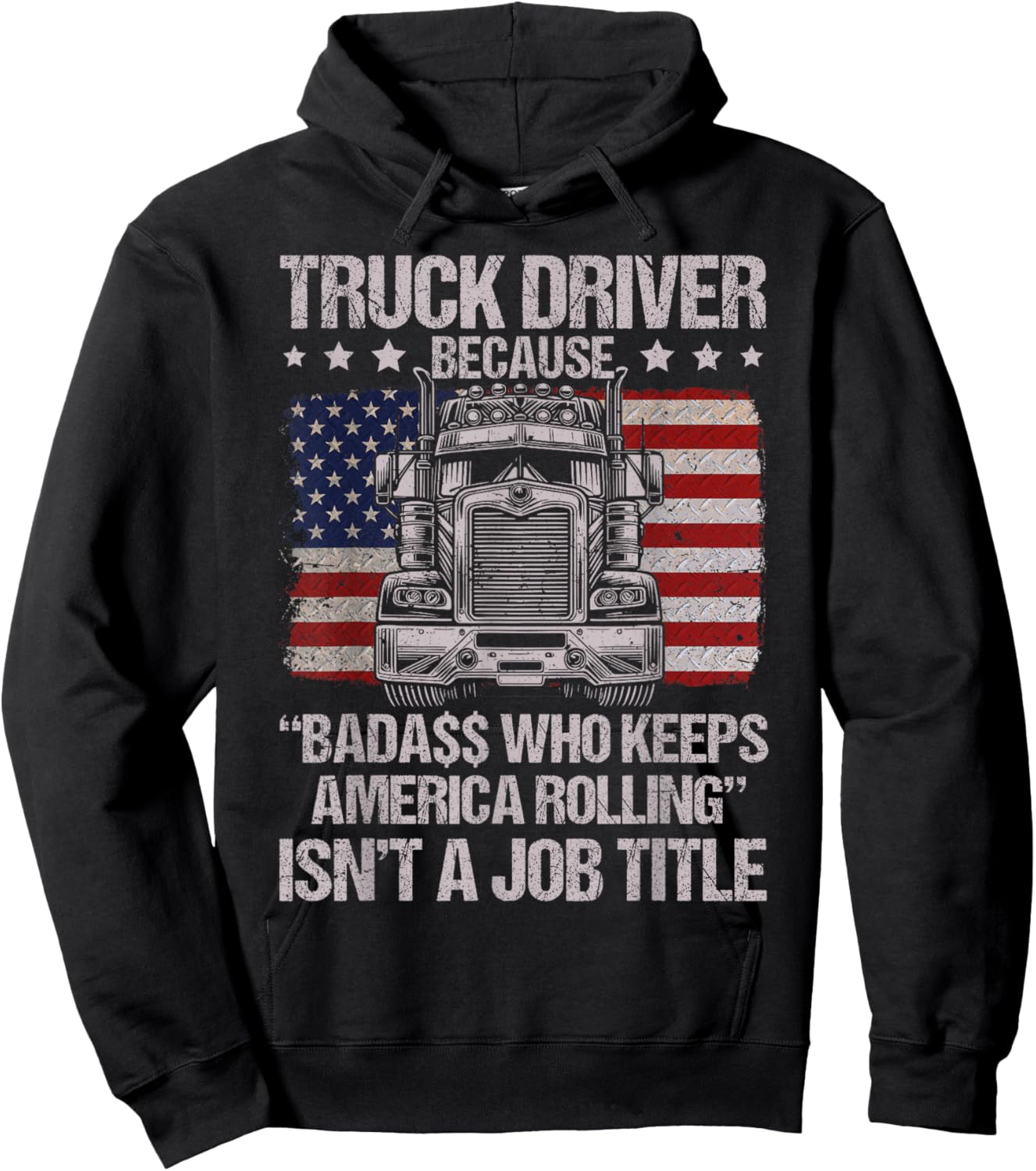 Funny Trucker big rig driver Truck Hoodie - Hoodie | Black