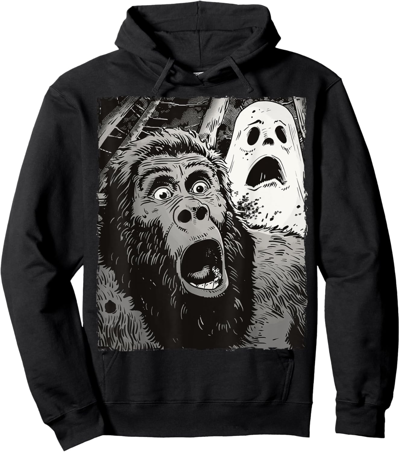 Funny Bigfoot Sasquatch Halloween Hoodie - Hoodie | Black