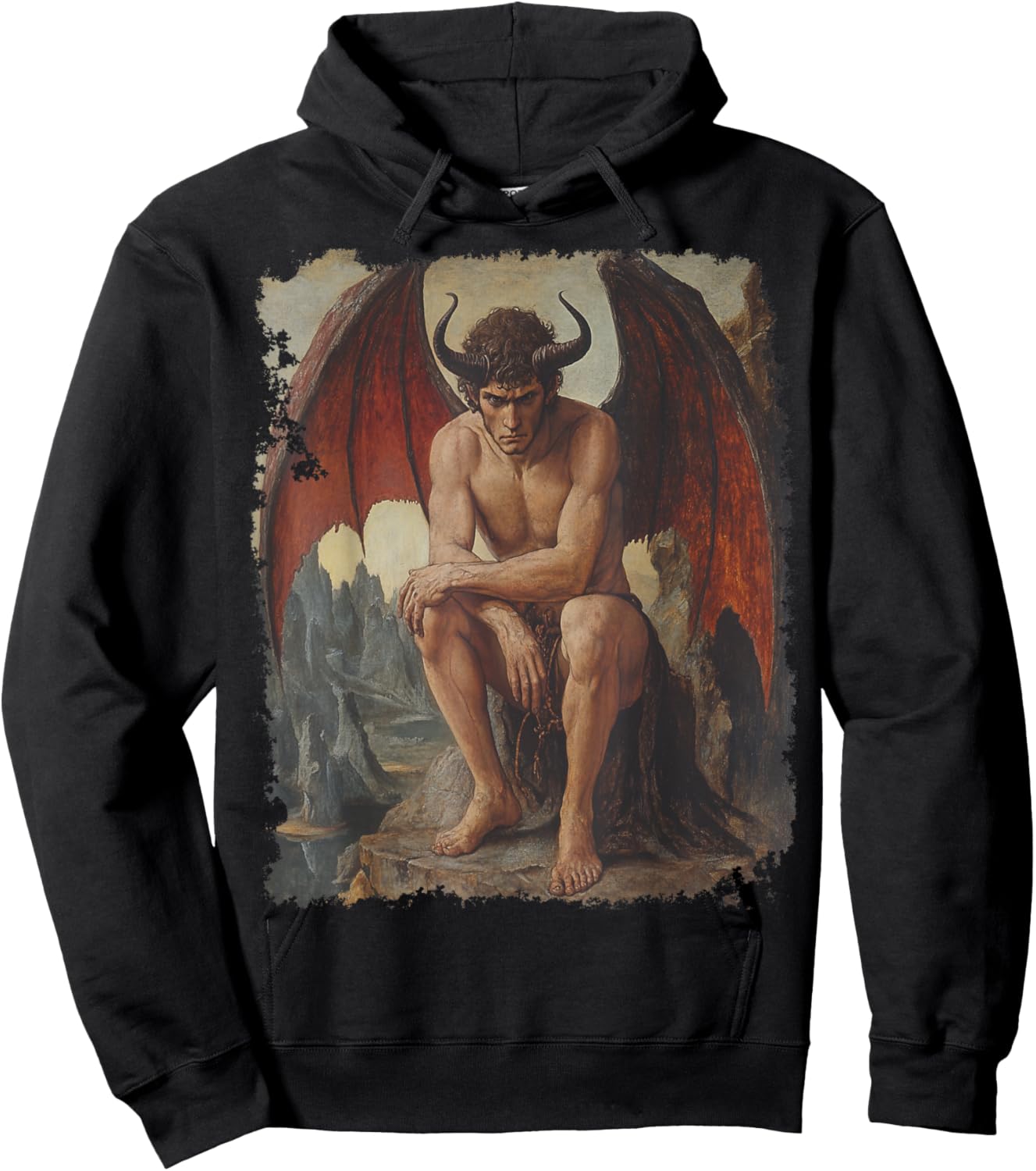 Renaissance Art Devil Hoodie - Hoodie | Black