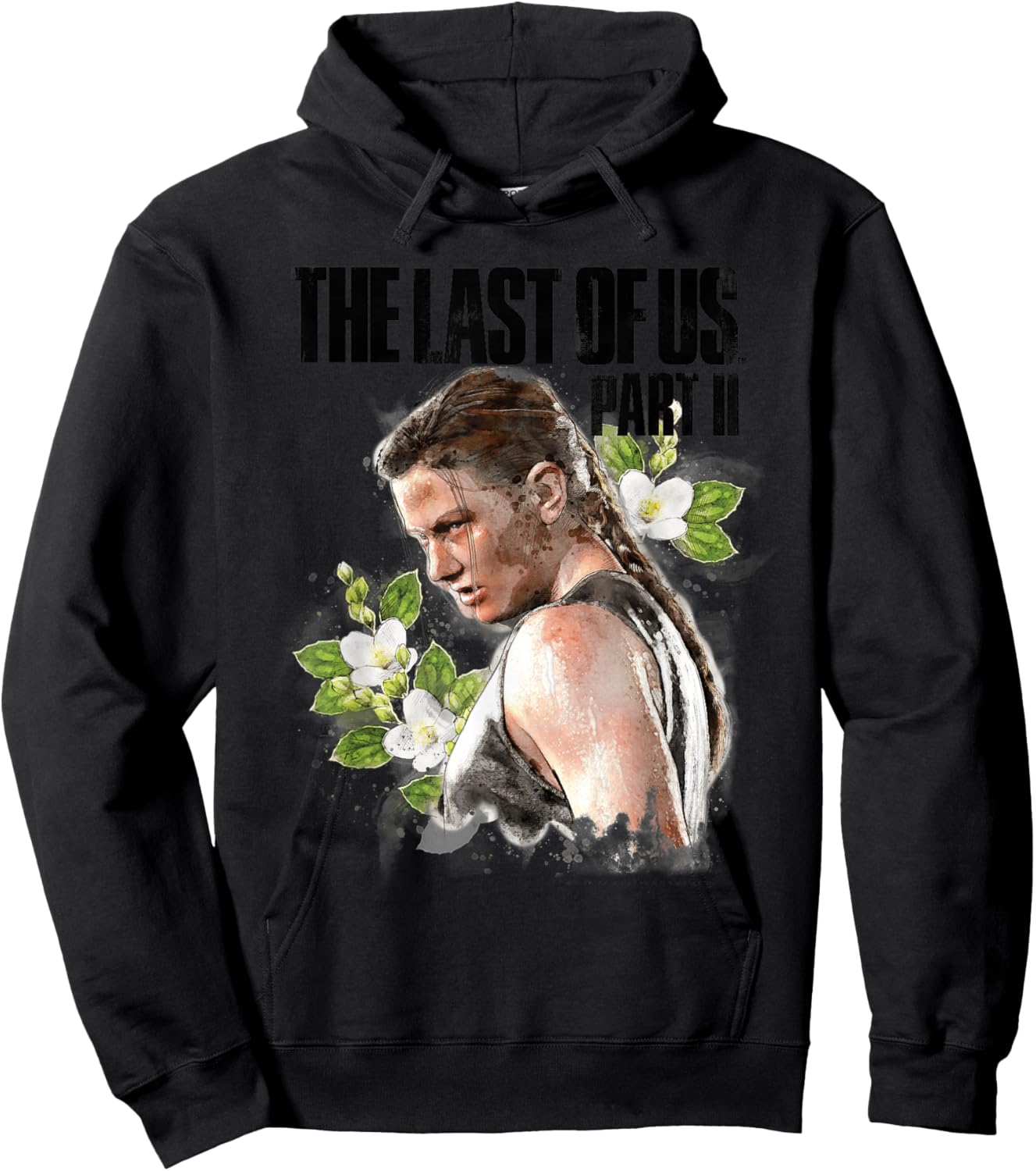 The Last of Us Abby Surrounded by Flowers Hoodie - Hoodie | Black