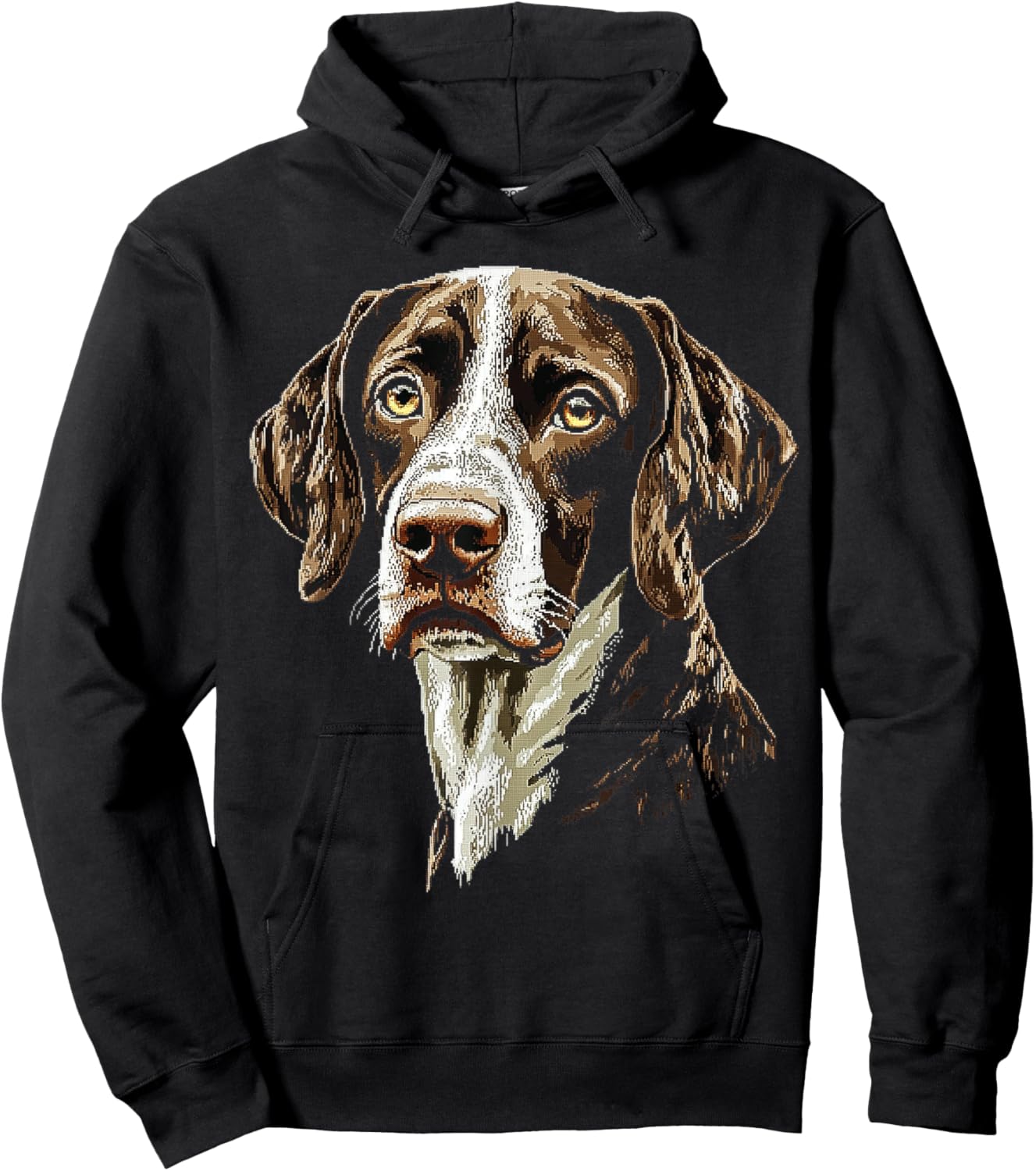 German Short Haired Pointer Dog Graphic Pet Art Hoodie - Hoodie | Black