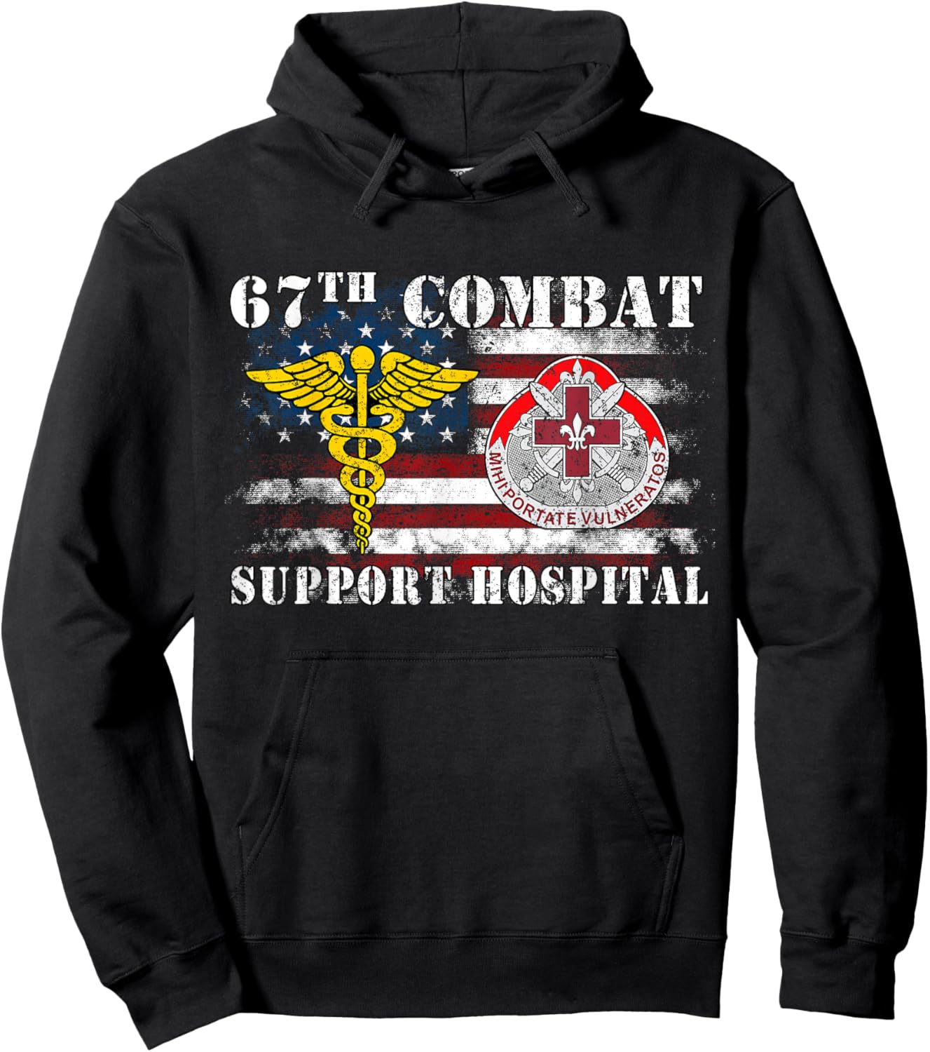 67th Combat Support Hospital Veterans Day Vintage Gifts Hoodie - Hoodie | Black