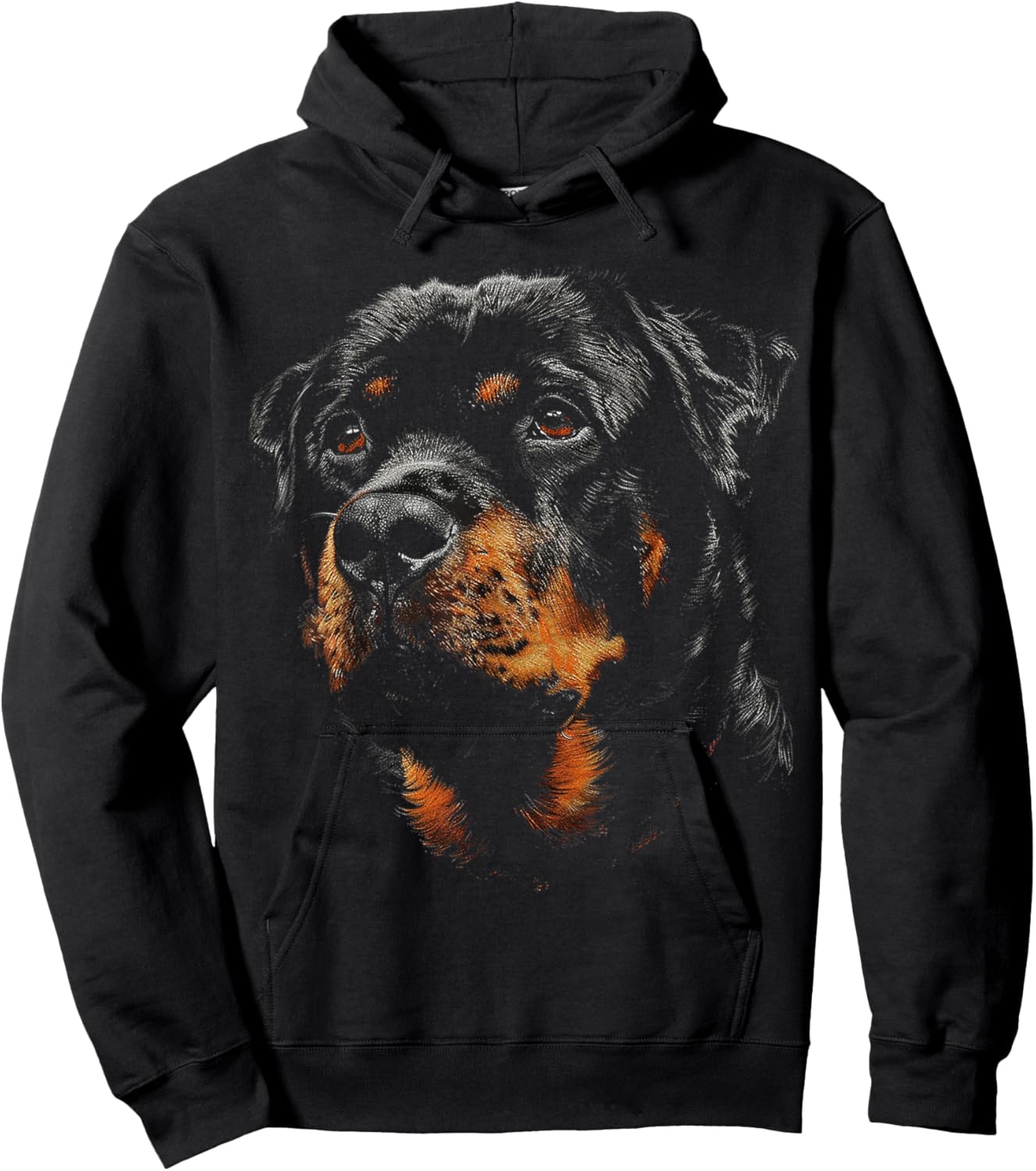 Rottweiler Dog Graphic Pet Illustration Rottweiler Men Women Kids Hoodie - Hoodie | Black