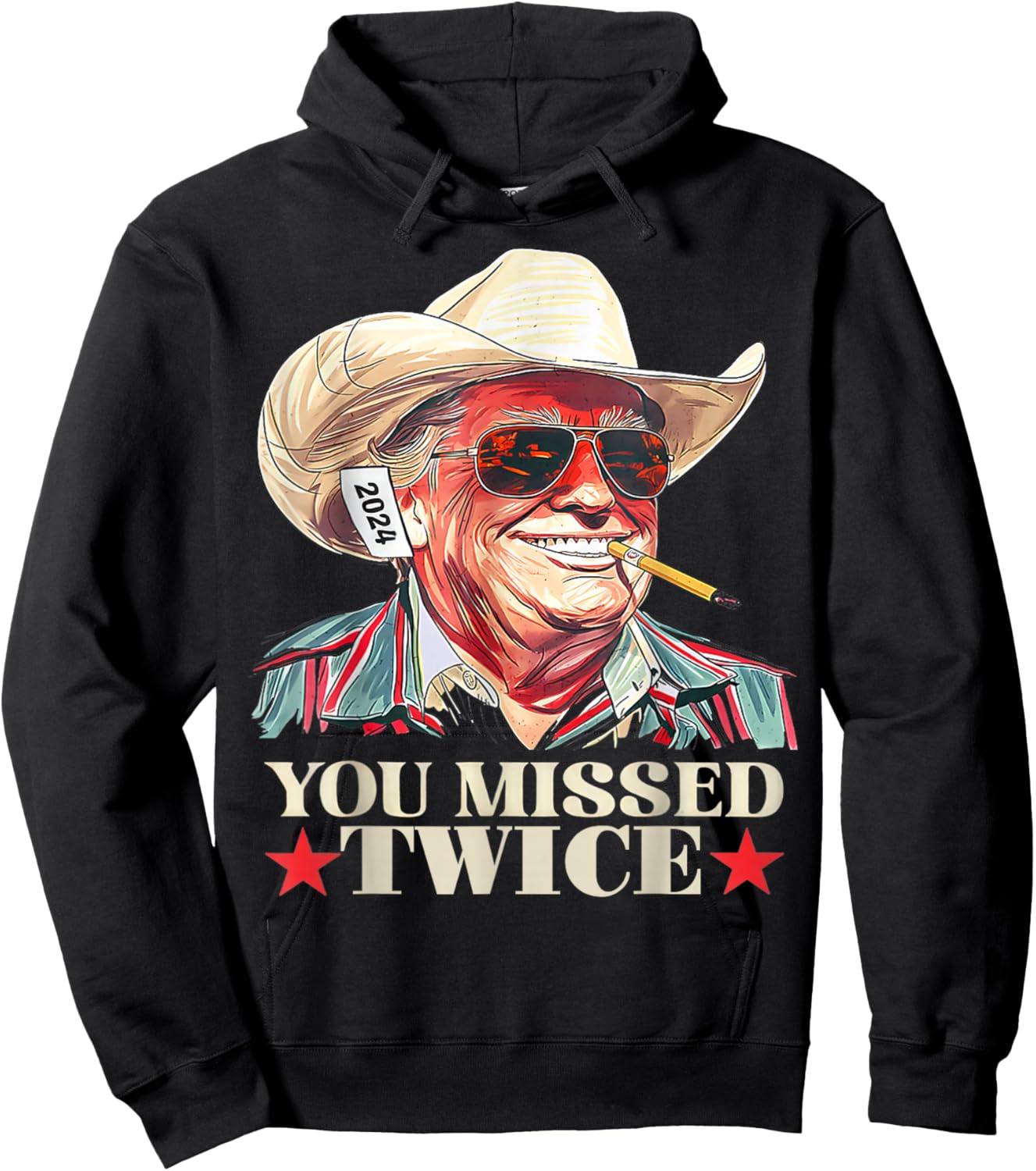 Trump Assassination Attempt Trump 2024 You Missed Twice Hoodie - Hoodie | Black