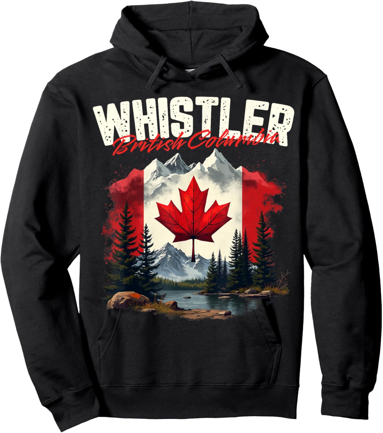 Whistler British Columbia Canada Vacation Travel Souvenir Hoodie - Hoodie | Black