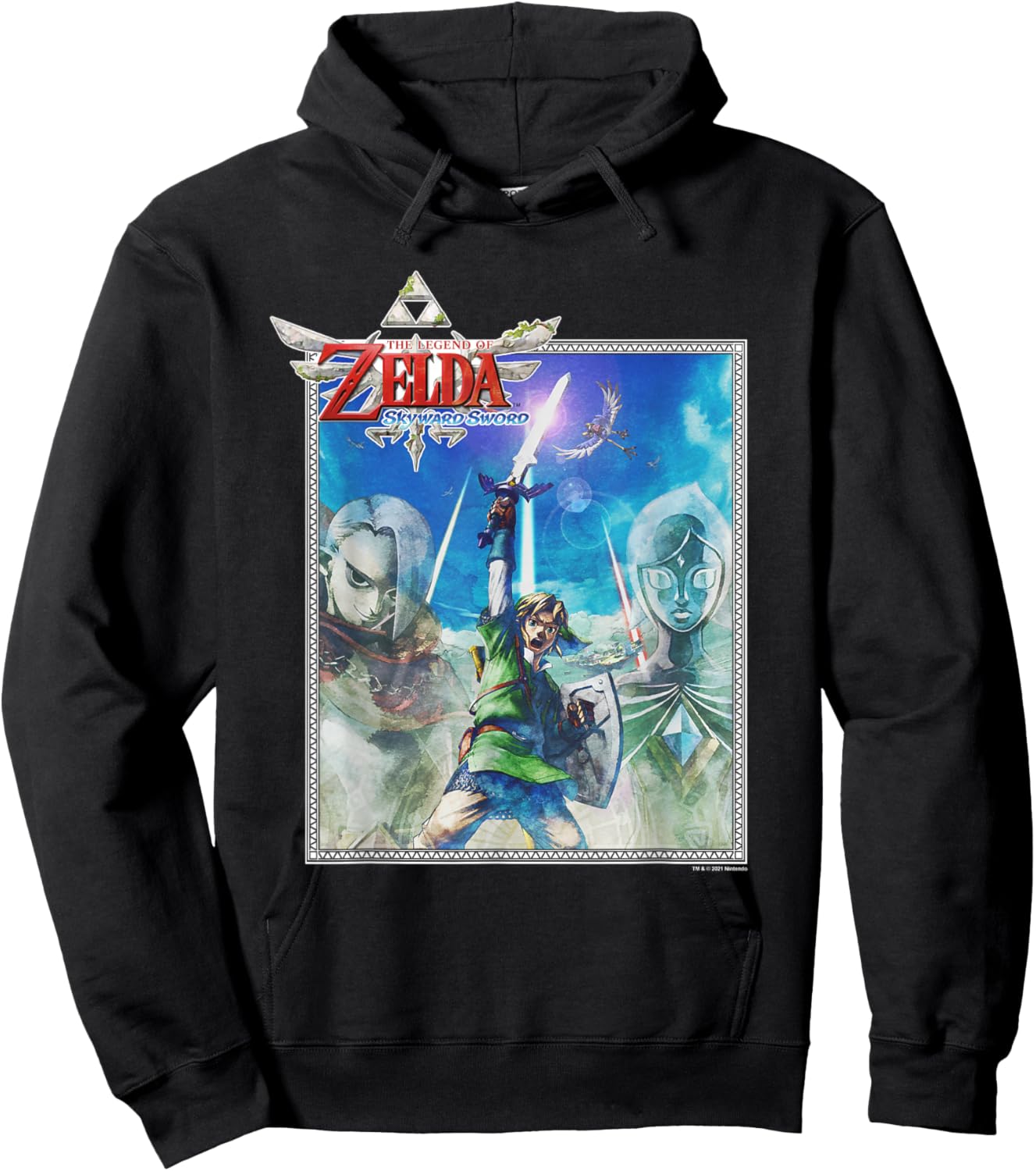 The Legend of Zelda The Skyward Sword Hyrule Poster Hoodie - Hoodie | Black