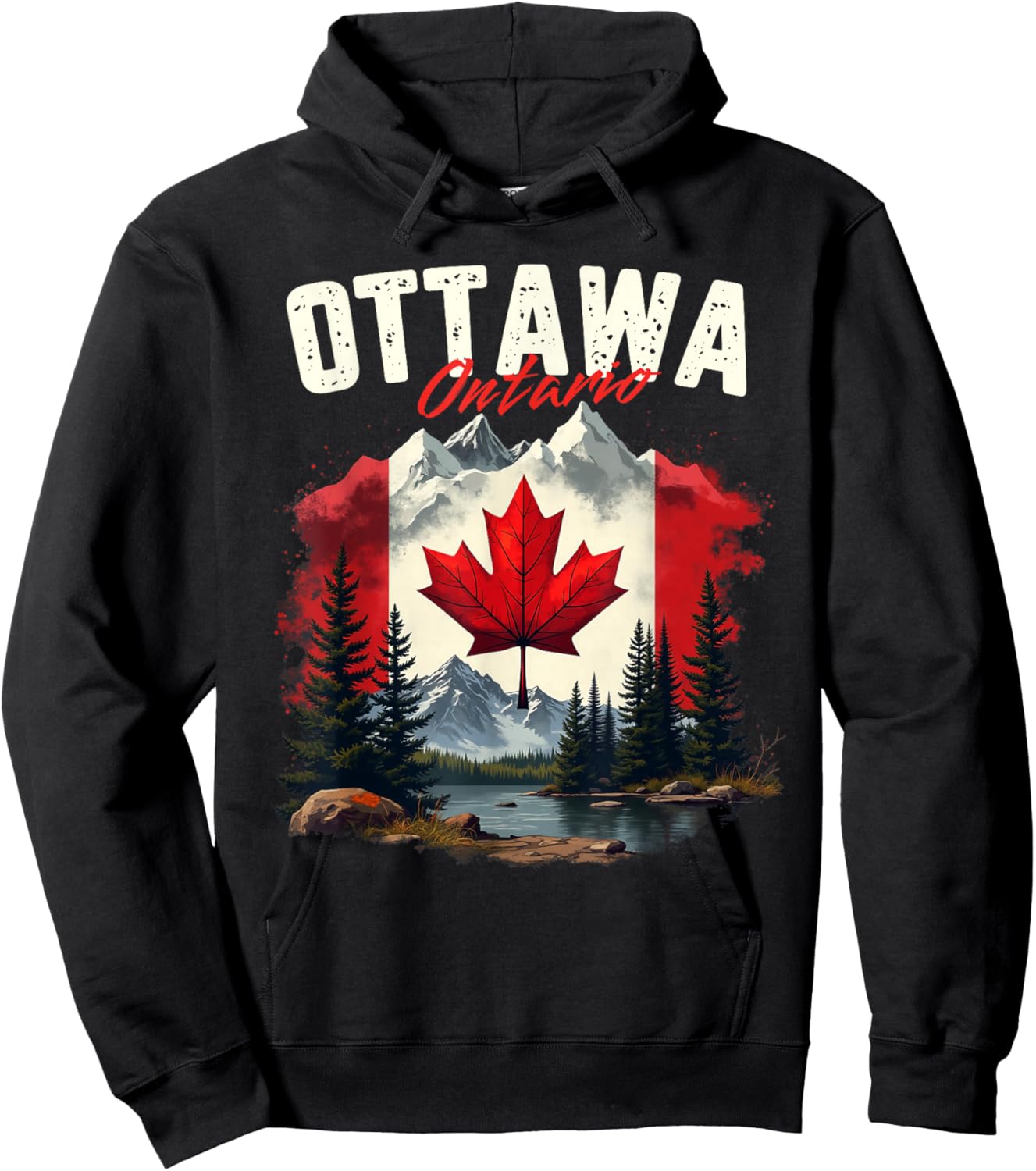 Ottawa Ontario Canada Vacation Travel Souvenir Hoodie - Hoodie | Black