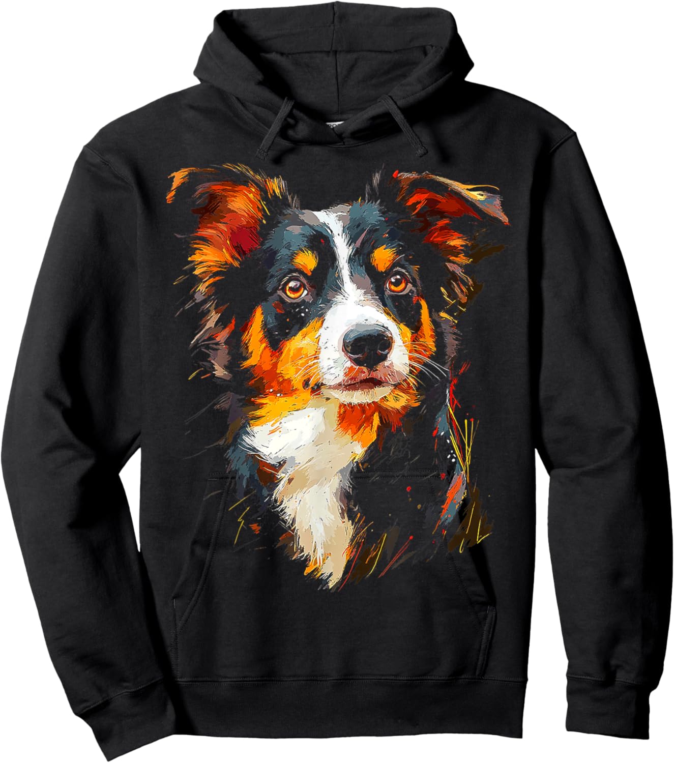 Australian Shepherd Dog Motif Pet Australian Shepherd Men Women Kids Hoodie - Hoodie | Black