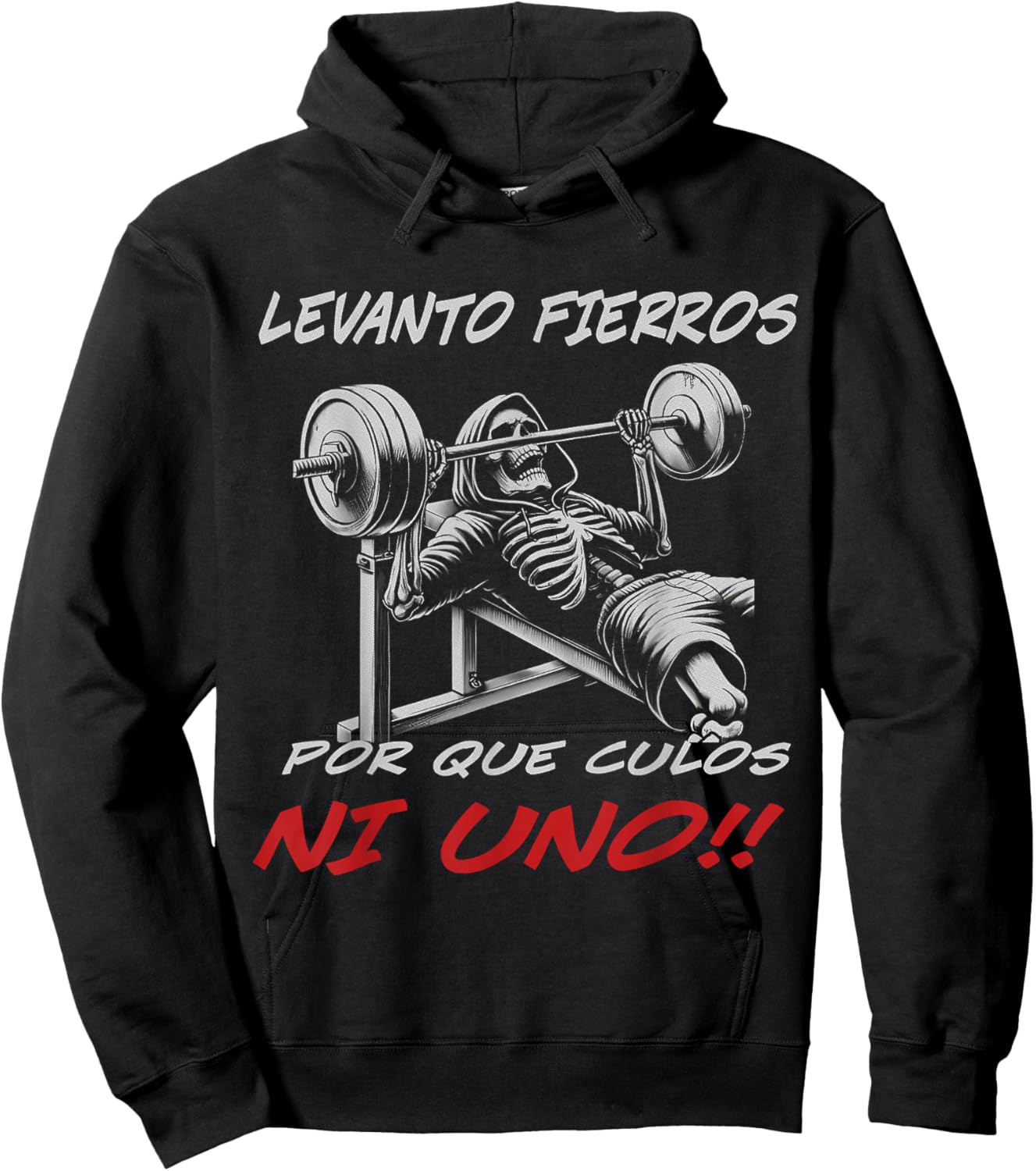 Calacas Chidas Gym, Sarcasm Slang Mexican Skull Sayings Hoodie - Hoodie | Black