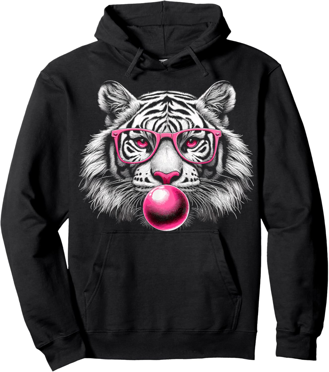 Tiger Face Wild Animal Cute Tiger Hoodie - Hoodie | Black