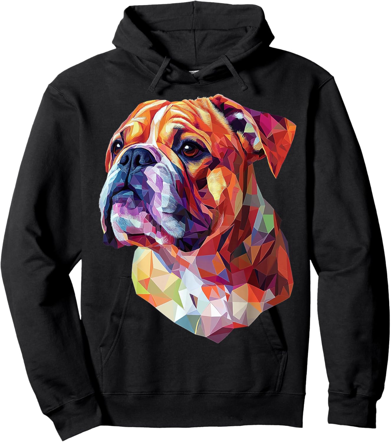 Bulldog Dog Graphic Pet Artwork Bulldog Hoodie - Hoodie | Black