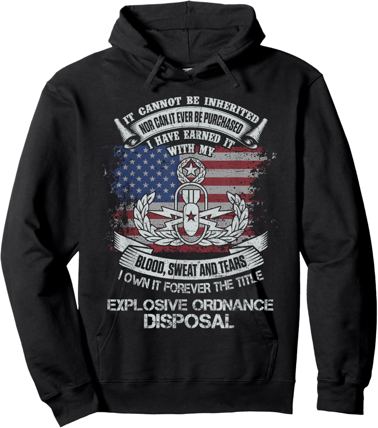 Own Forever The Title Explosive Ordnance Disposal EOD Tech Hoodie - Hoodie | Black